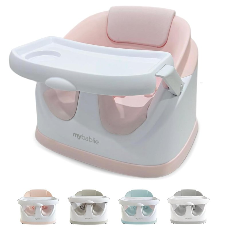 My Babiie MBHCB 2-in-1 Baby Booster Chair – Feeding and Floor Seat for Toddlers, Easy Clean, Removable Tray with Cup Holder, from 6 Months to 3 Years (15kg) – Pink