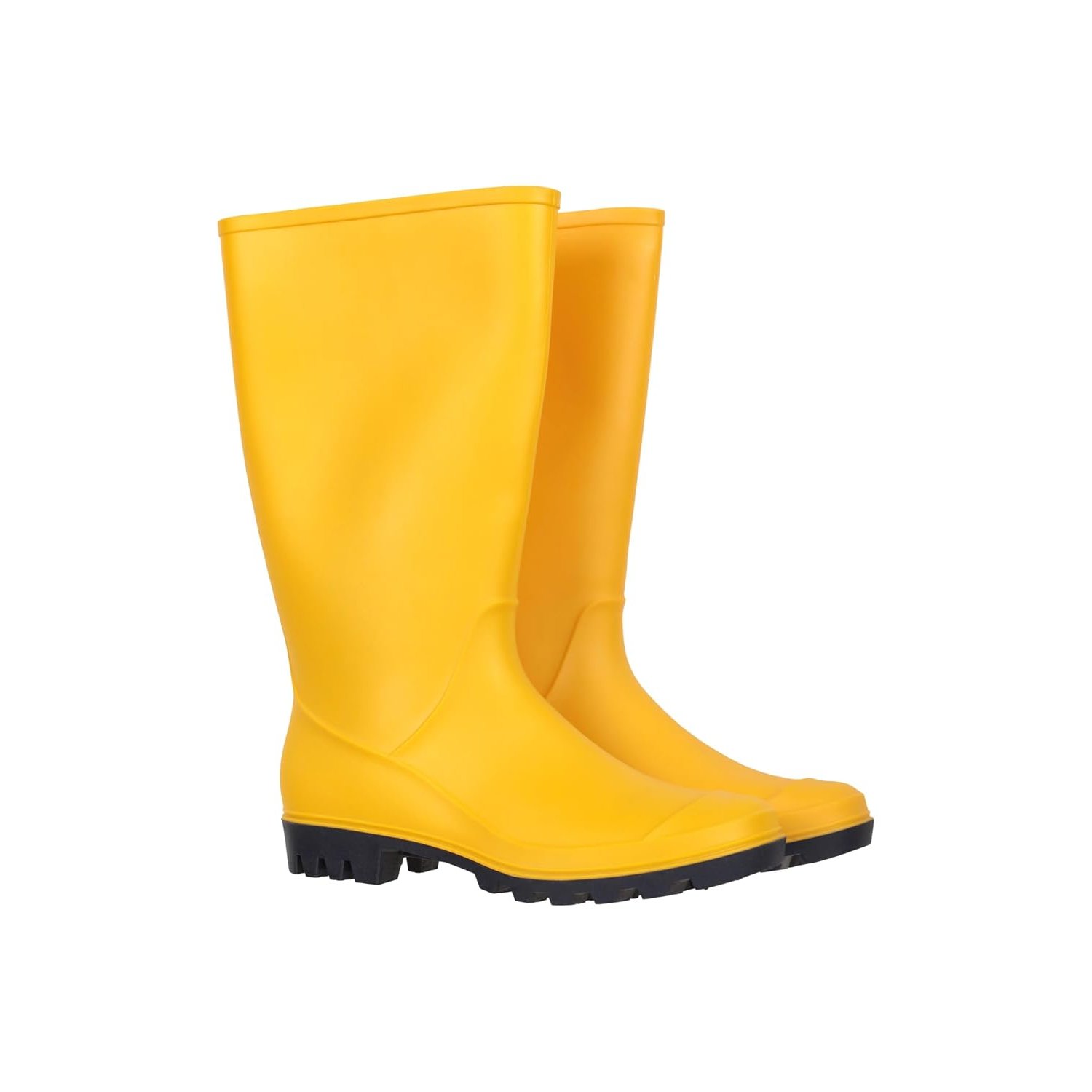 Mountain Warehouse Splash Womens Wellies - Waterproof Ladies Wellington Boots, Textile Lined, Sturdy Grip - Ideal for Spring Summer, Festivals, Garden, Walking Mustard Adult Shoe Size 5
