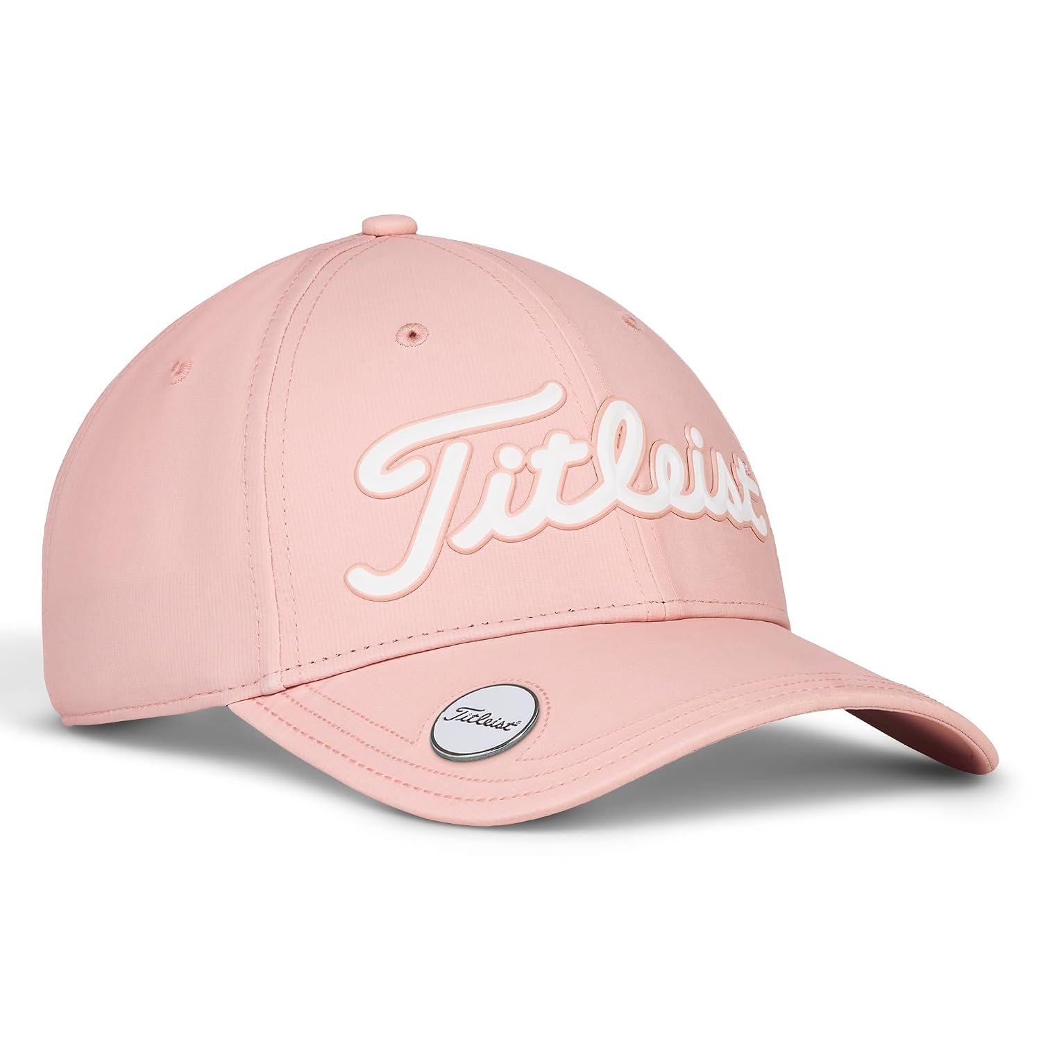 Titleist Players Performance Ball Marker Golf Cap, Soft Pink/White, Adjustable