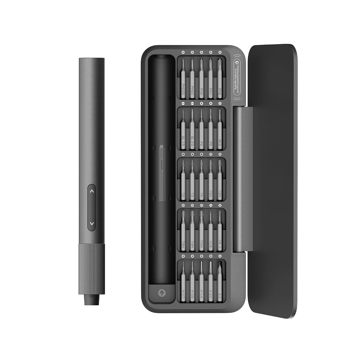 HOTO 25-in-1 Mini Electric Screwdriver, 3.7V Precision Screwdriver Set, USB-C Rechargeable, Compact Magnetic Tool for Phone, Laptop, Camera, DIY Projects, Electronics Repair