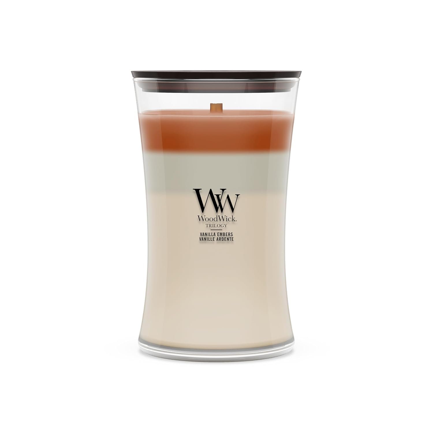WoodWick Scented Candle | Large Hourglass Candle | Vanilla Embers | Perfect Gifts for Women