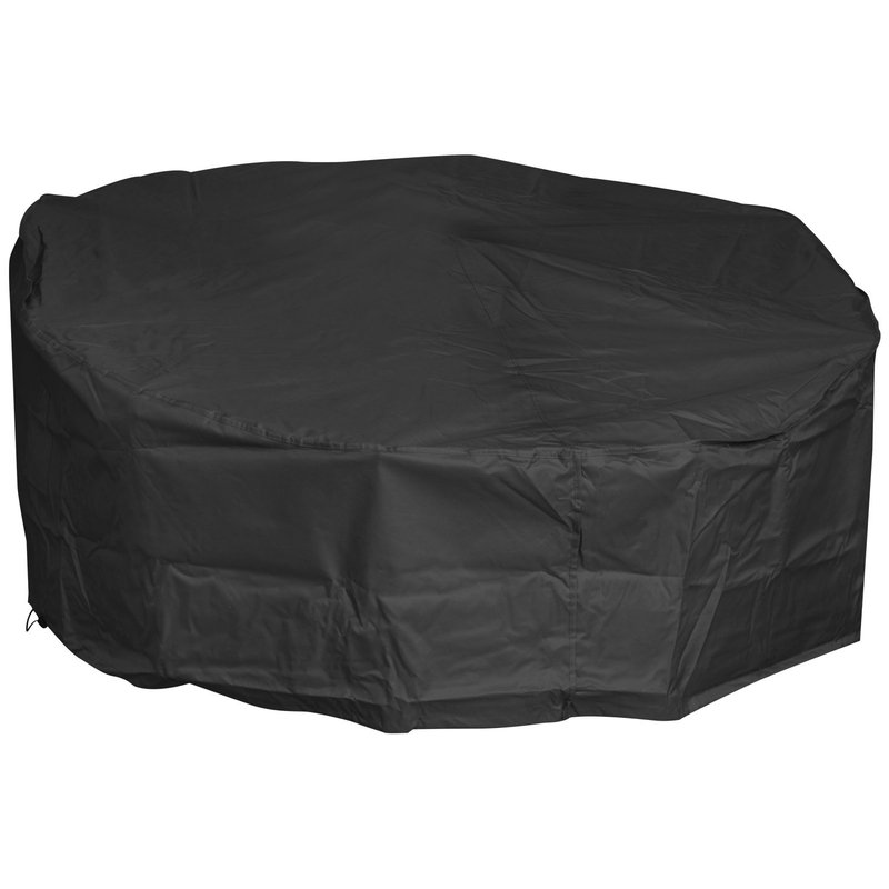 Woodside Black Outdoor Garden Rattan Day Bed Protective Cover 1.85m x 0.55m-0.9m/6.1ft x 1.8ft-3ft