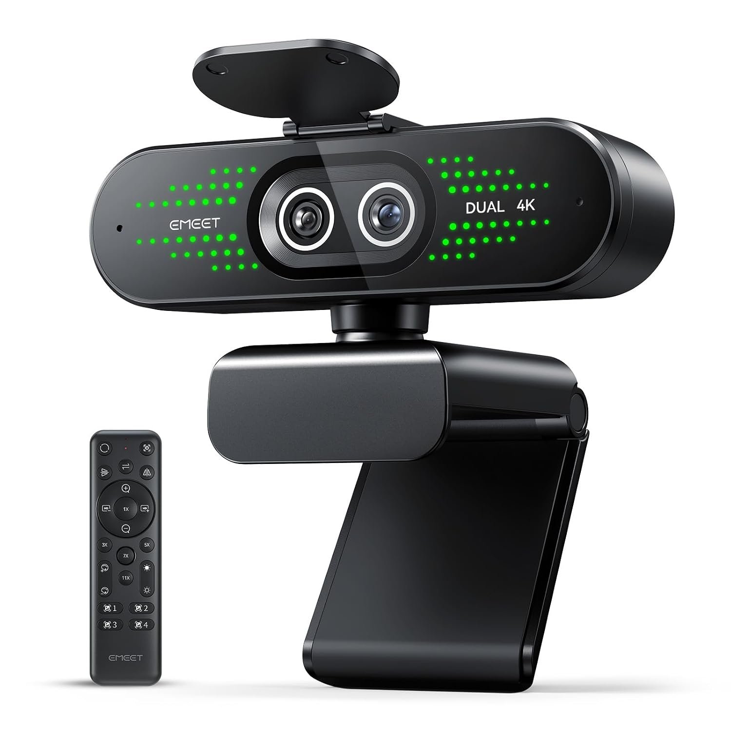 EMEET NOVA 4K Dual-Camera 4K Webcam for PC, Wide-Angle and Telephoto Camera