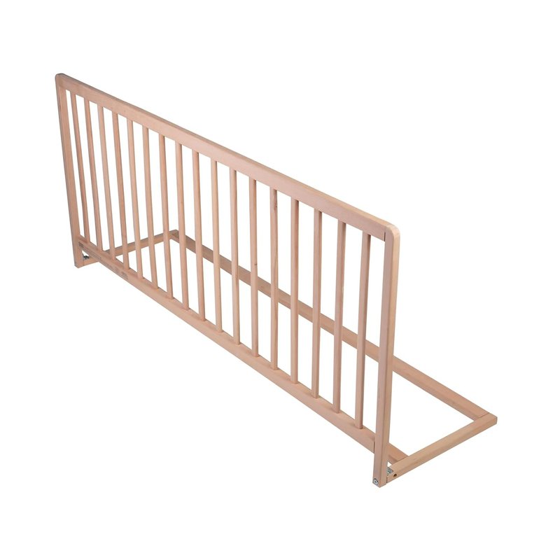 Safetots Extra Wide Extra Tall Wooden Bed Guard, Natural, 60cm High x 140cm Wide, Toddler Bedrail for Safety, Secure Child Bed Rail, Pre-Assembled, Easy Installation