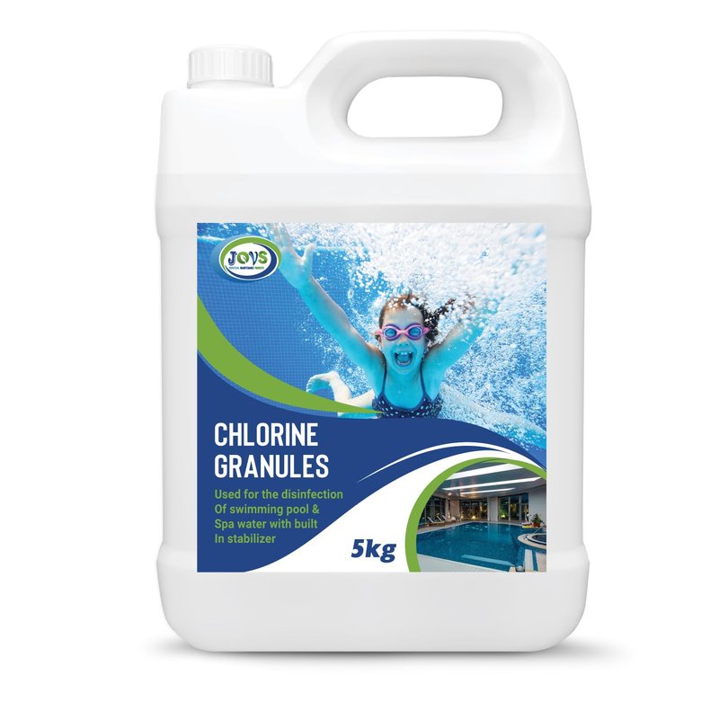 JOVS Chlorine Granules 5kg : Stabilized Chemicals for Hot Tubs, Pools, and Spa's - Swimming Cleverness for Rapid Disinfecting and Cleaning, Spa Water Treatment.