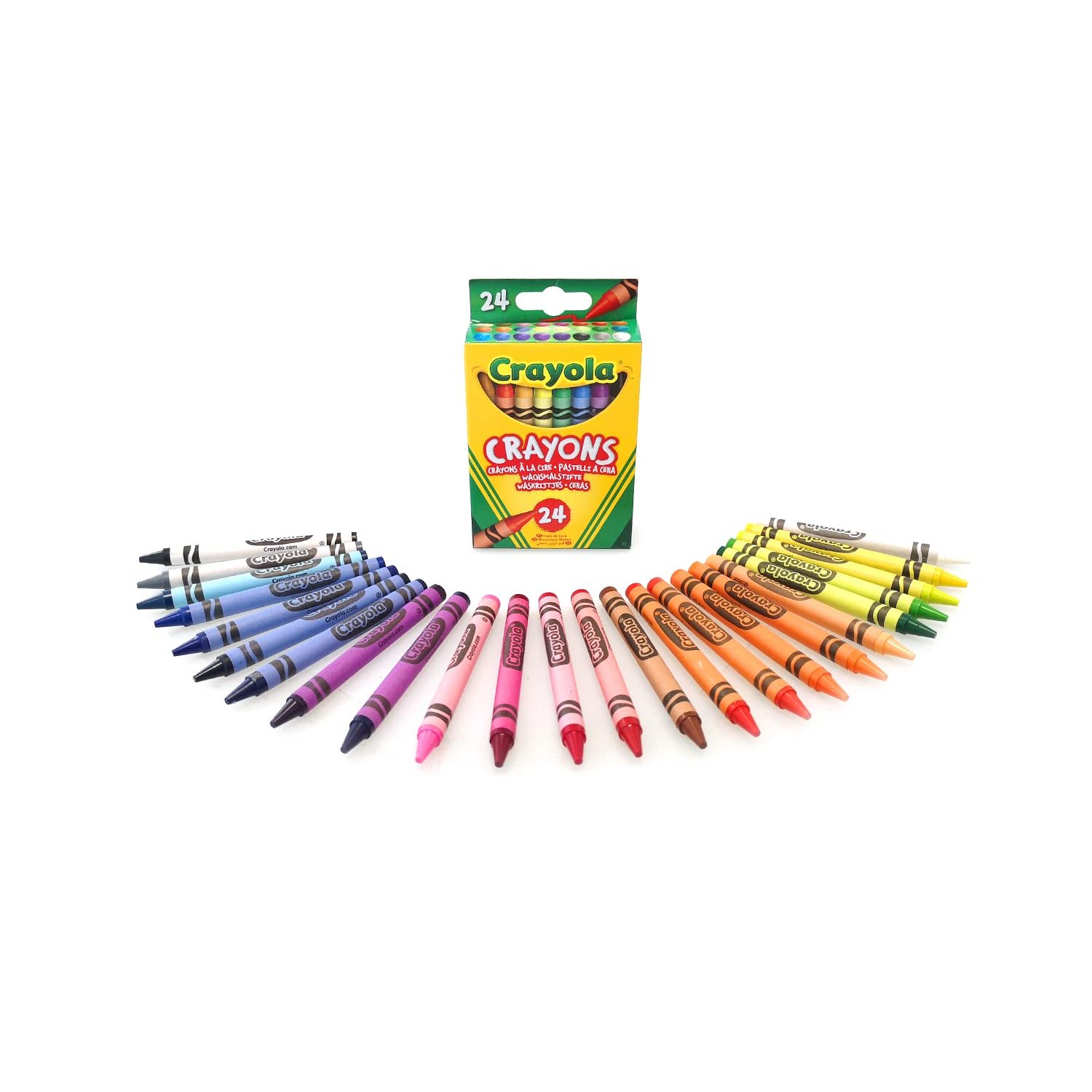 CRAYOLA Crayons, Bright Strong Colours, Multi, 24 Count (Pack of 1) (Packaging may vary)