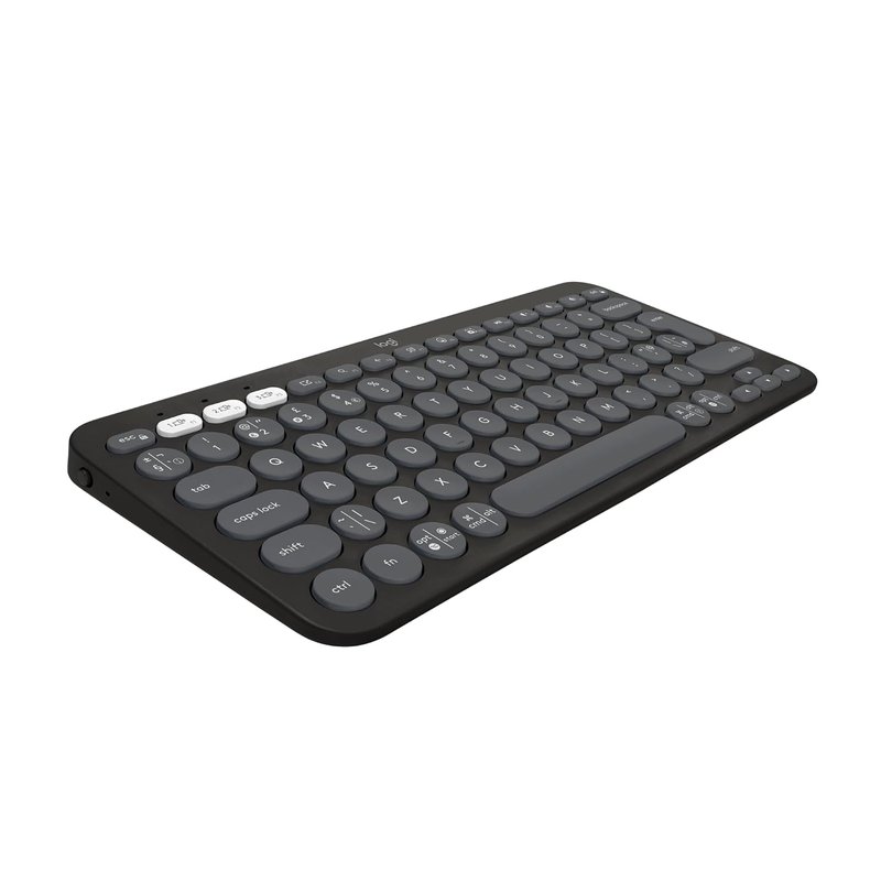 Logitech Pebble Keys 2 K380s, Multi-Device Bluetooth Wireless Keyboard with Customisable Shortcuts,Slim and Portable,Easy-Switch for Windows/macOS/iPadOS/Android/Chrome OS, QWERTY UK Layout - Graphite