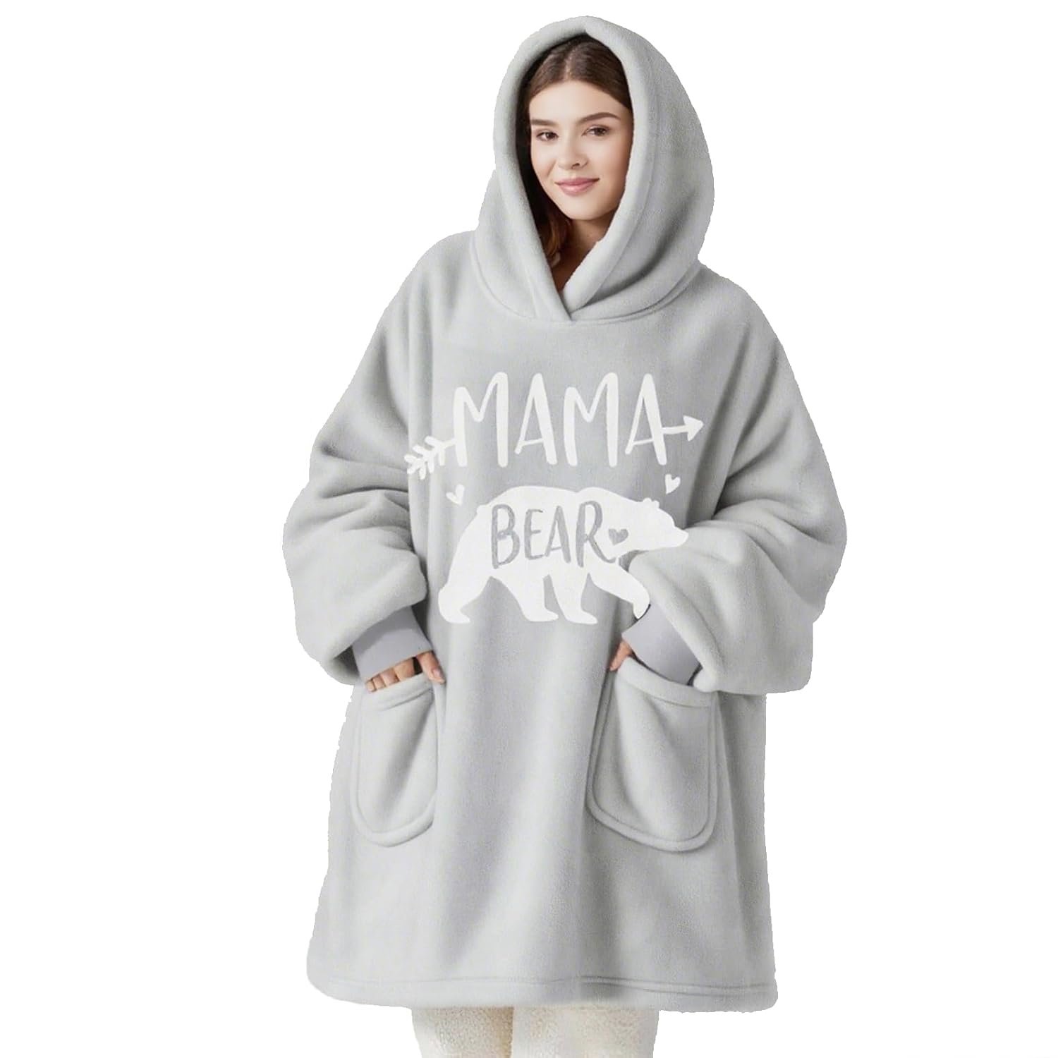Gifts for Mum, Mama Bear Wearable Blanket Hoodie - Mum Birthday Gifts from Daughter Son,Birthday Gifts for Women,Gifts for Wife from Husband
