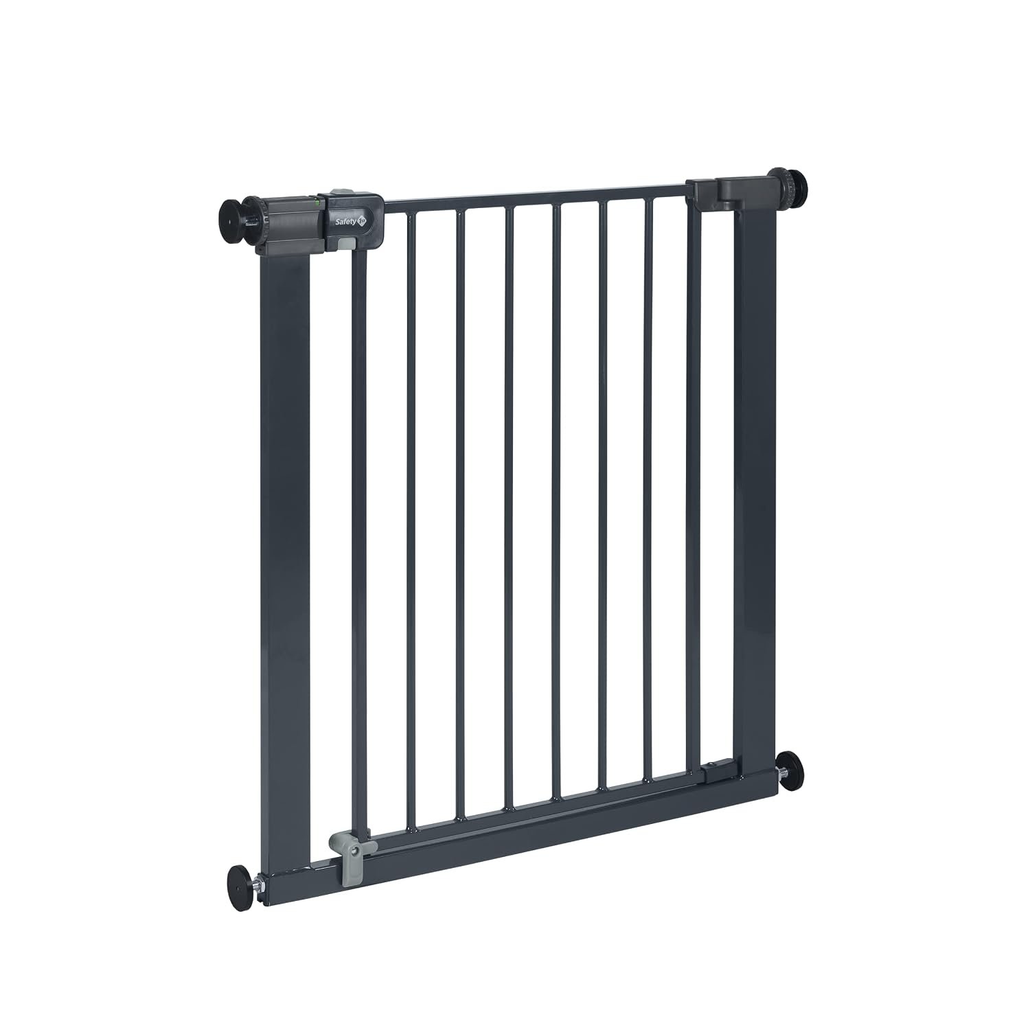 Safety 1st Easy Close Metal Gate, Pressure Fit Safety Gate, Baby Gate for Stairs and Doors, for Widths 73 to 80 cm, extendable up to 108 cm with extensions sold separately, Grey