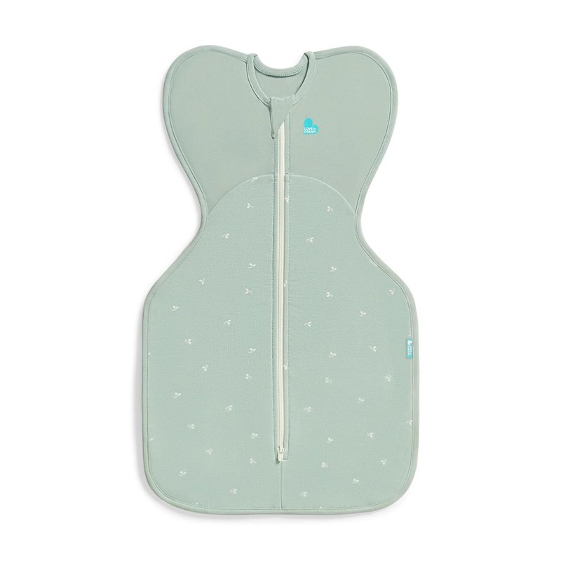 Love To Dream™ Swaddle UP™, Small 3.5-6 kg, Olive Twigs, Snug Fit Supports Good Sleep, 1.5 TOG Suitable All Year for (18-24°C) Temperature, Machine Washable & Double Zip for Easy Nappy Change