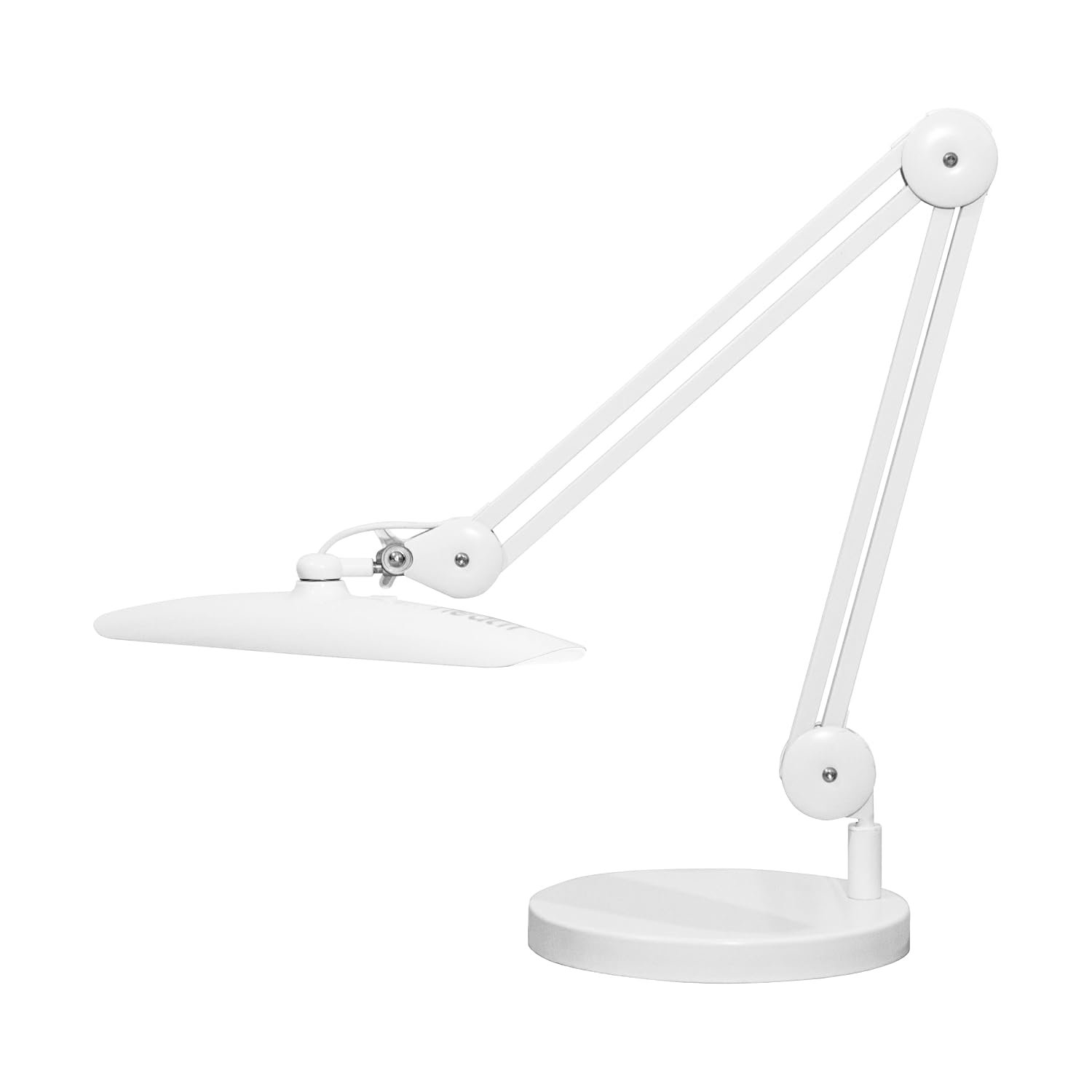Neatfi XL 2200 Lumens 24W LED Desk Lamp - 4-Level Dimmable Task Light | Home Office, Crafts & Workbench | 50cm Wide Head (White, Non-CCT with Base)
