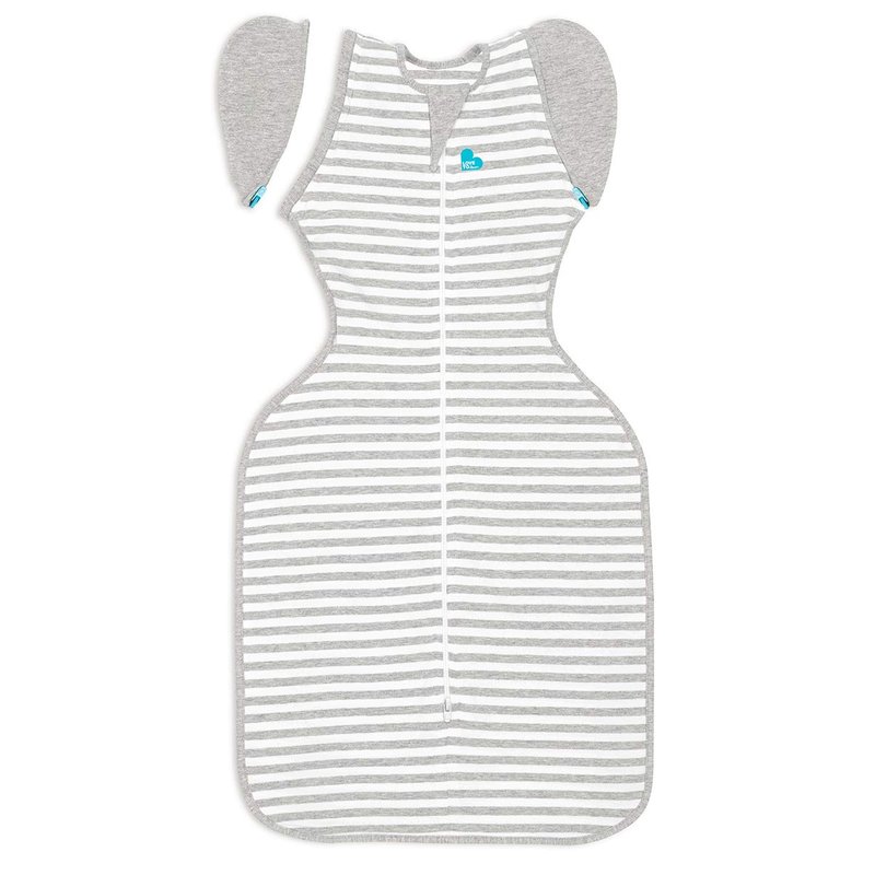 Love To Dream™ Swaddle UP™ Transition Bag, Medium 6–8.5 kg – White Dreamer | Snug Fit with Zip-Off Wings | 1.0 Tog Ideal for Spring & Summer (20–24°C) | Machine Washable Cotton & Double Zip