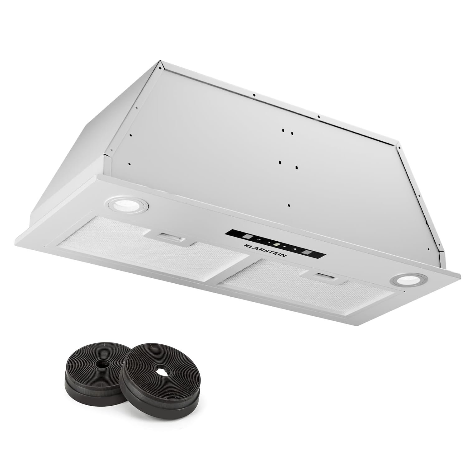 Klarstein Kitchen Cooker Hood 72cm, Extractor Fan for Kitchen w/LED Lights, Grease Filters, 439m³/h Airflow Cooker Hoods, Timer & Touch Controls, Built In Wall Mount Stainless Steel