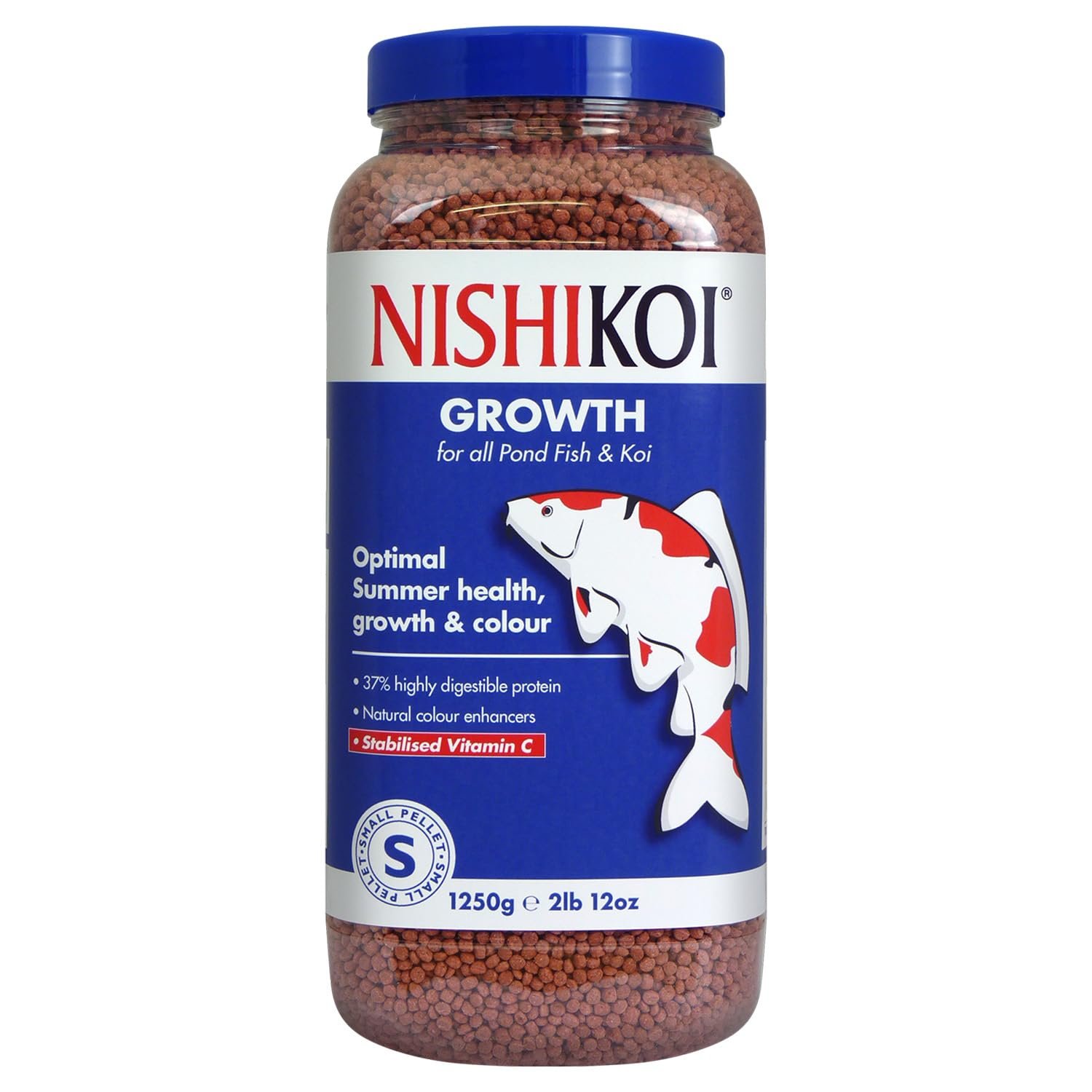 Nishikoi Growth Complete Food for Koi and Pond Fish - Small Pellets - 1250g