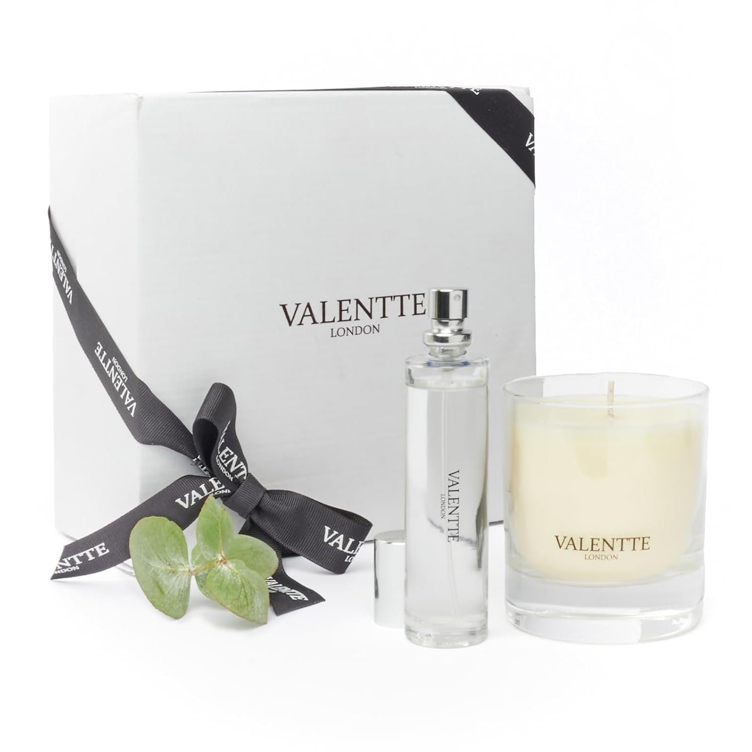Valentte Luxury Scented Candle Gift Set with Room Mist, Soy Wax Aromatherapy Essential Oils, Long Lasting Fragrance, Made in the UK (Pure Lavender 150g & 30ml) – Gift for Her, Mother’s Day Gift