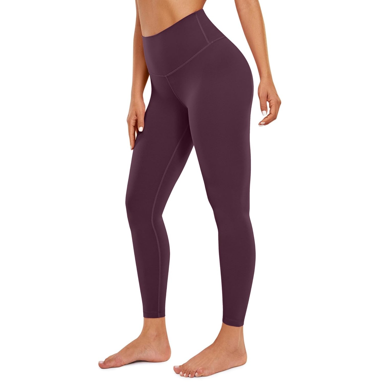 CRZ YOGA Women's Butterluxe Yoga Leggings 25'' - High Waisted Workout Gym Leggings Buttery Soft Yoga Pants Deep Purple 10