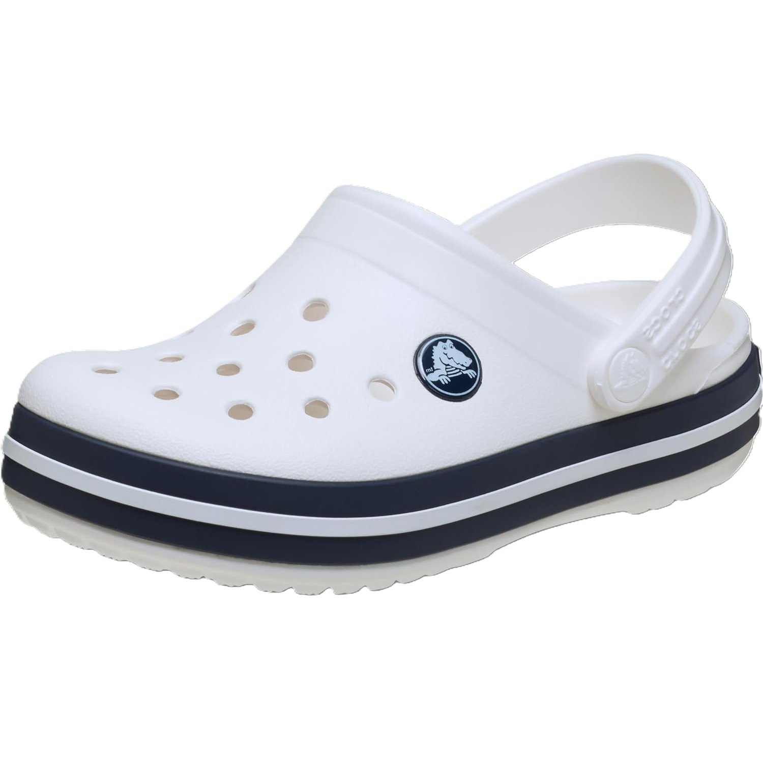 Crocs Unisex Kids, Crocband Clog K, White/Navy, 6 UK