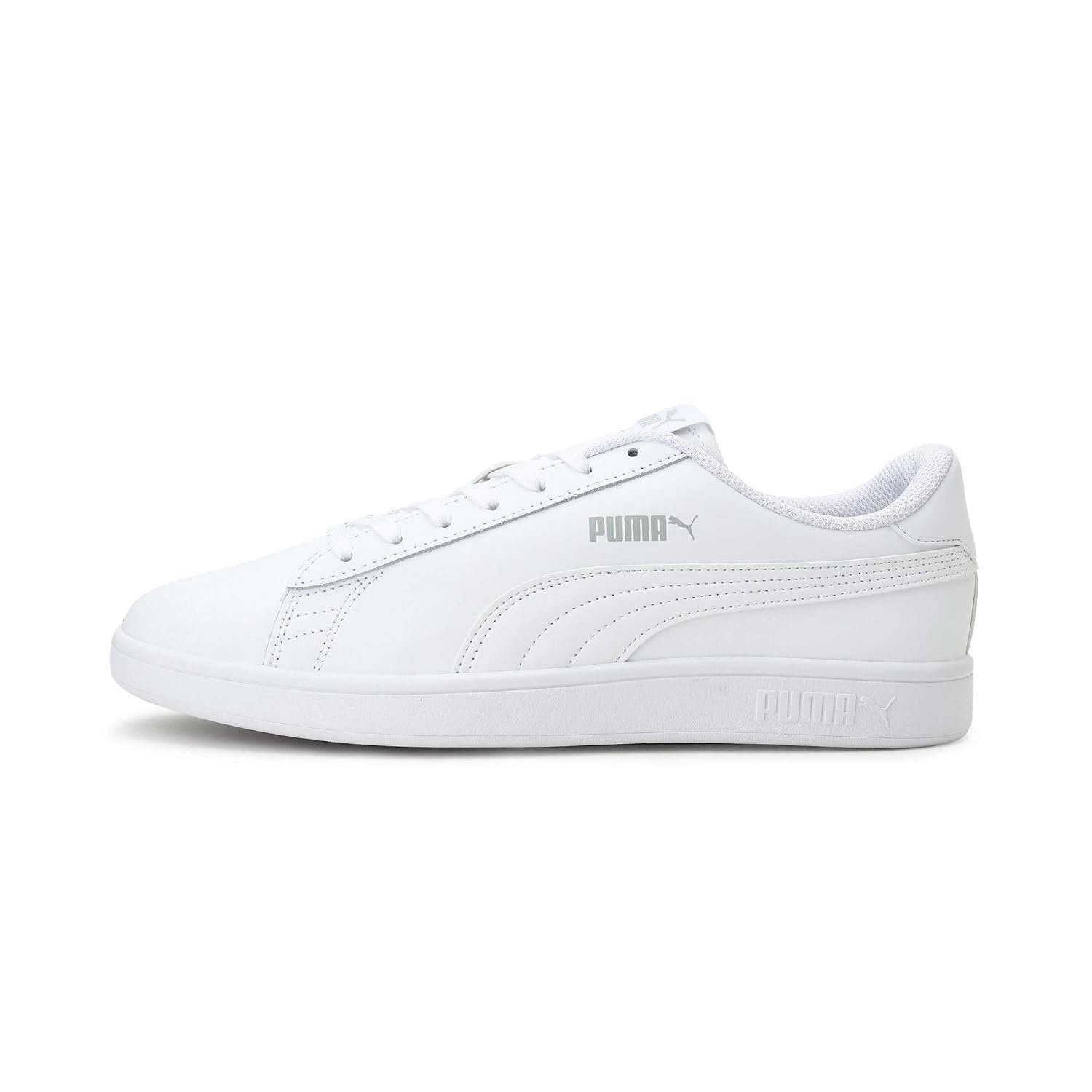 Puma Smash V2 L, Unisex Adults’ Low-Top Sneakers, White (Puma White-Puma 7), 5.5 UK (39 EU)