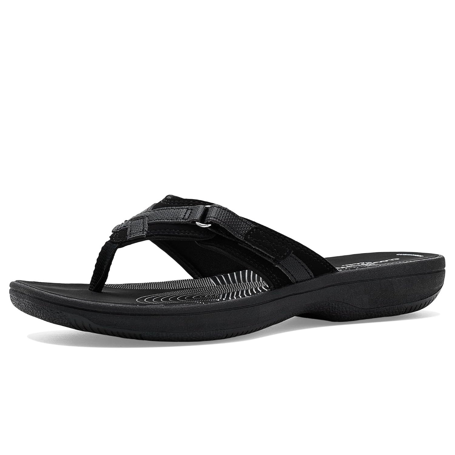 Clarks Womens Breeze Sea, All Black, 5