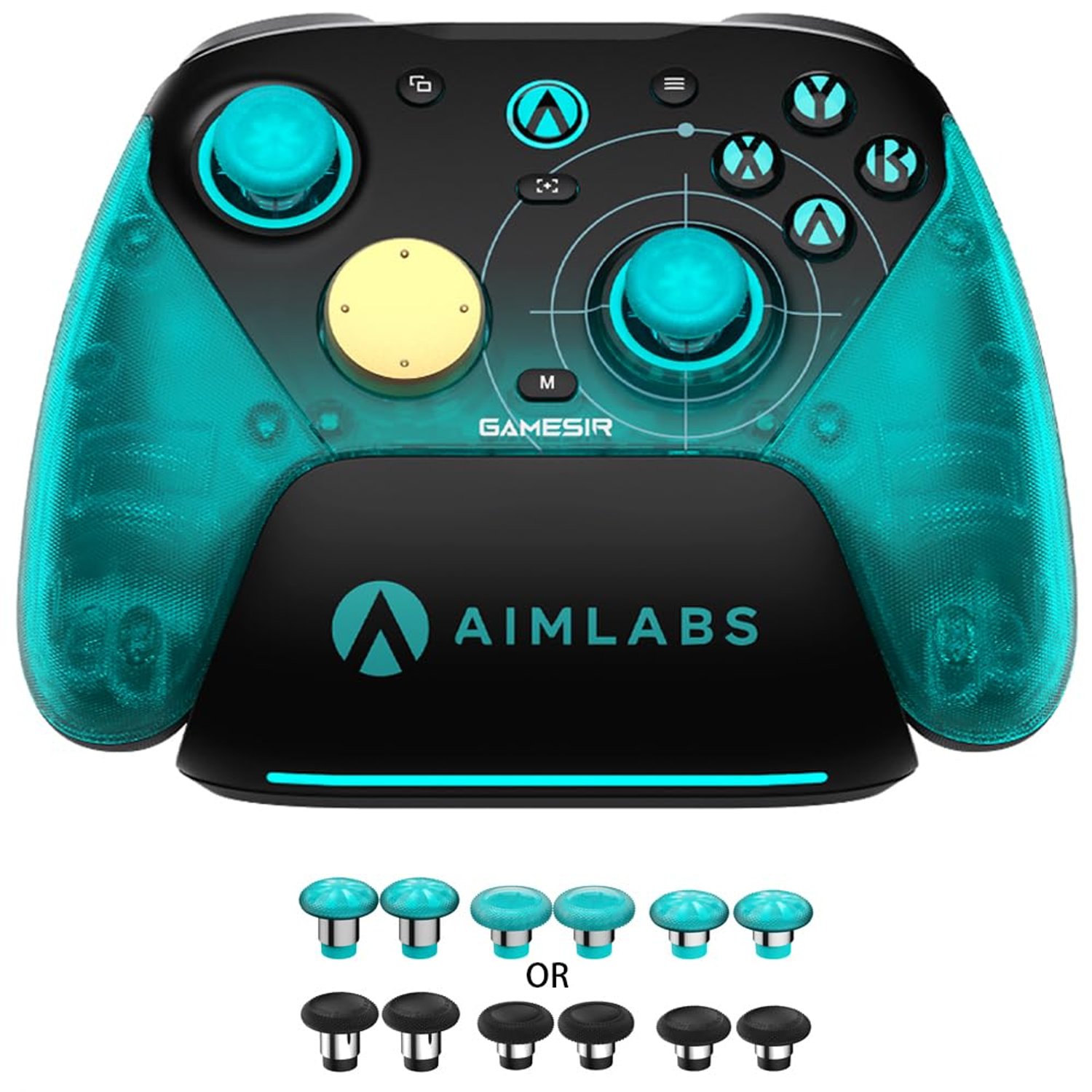 GameSir G7 Pro 8K PC Wireless Controller for Windows with TMR Joysticks, Dual-Mode Trigger Stops, Four Remappable Macro Buttons, 3.5mm Audio Support - Aimlabs Edition