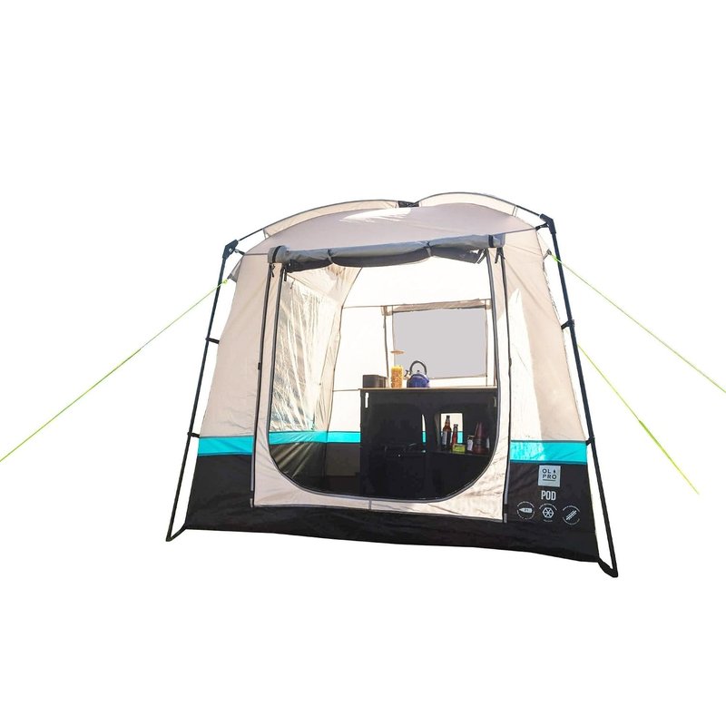 OLPRO Pod Camping Kitchen Tent – 2m x 2m Waterproof Utility Tent with Sewn-In Groundsheet & Windows – Outdoor Cooking Shelter, Camping Storage or Toilet Tent