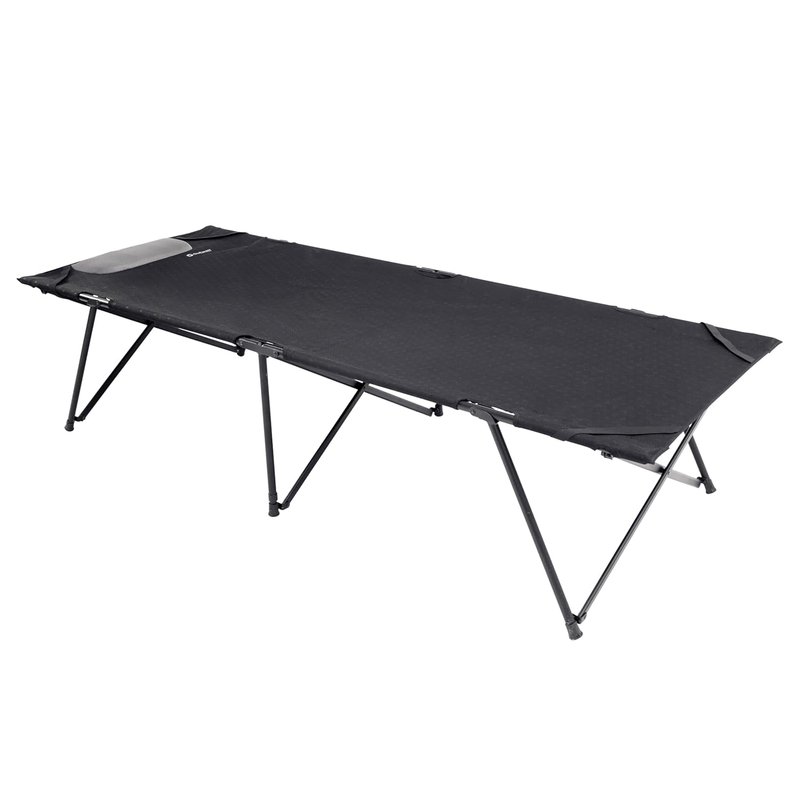 Outwell Posadas Folding Camp Bed XL – Extra Wide Elevated Camping Bed with Padded Mesh Cushion, Steel Frame, Portable Guest Bed for Camping & Home Use