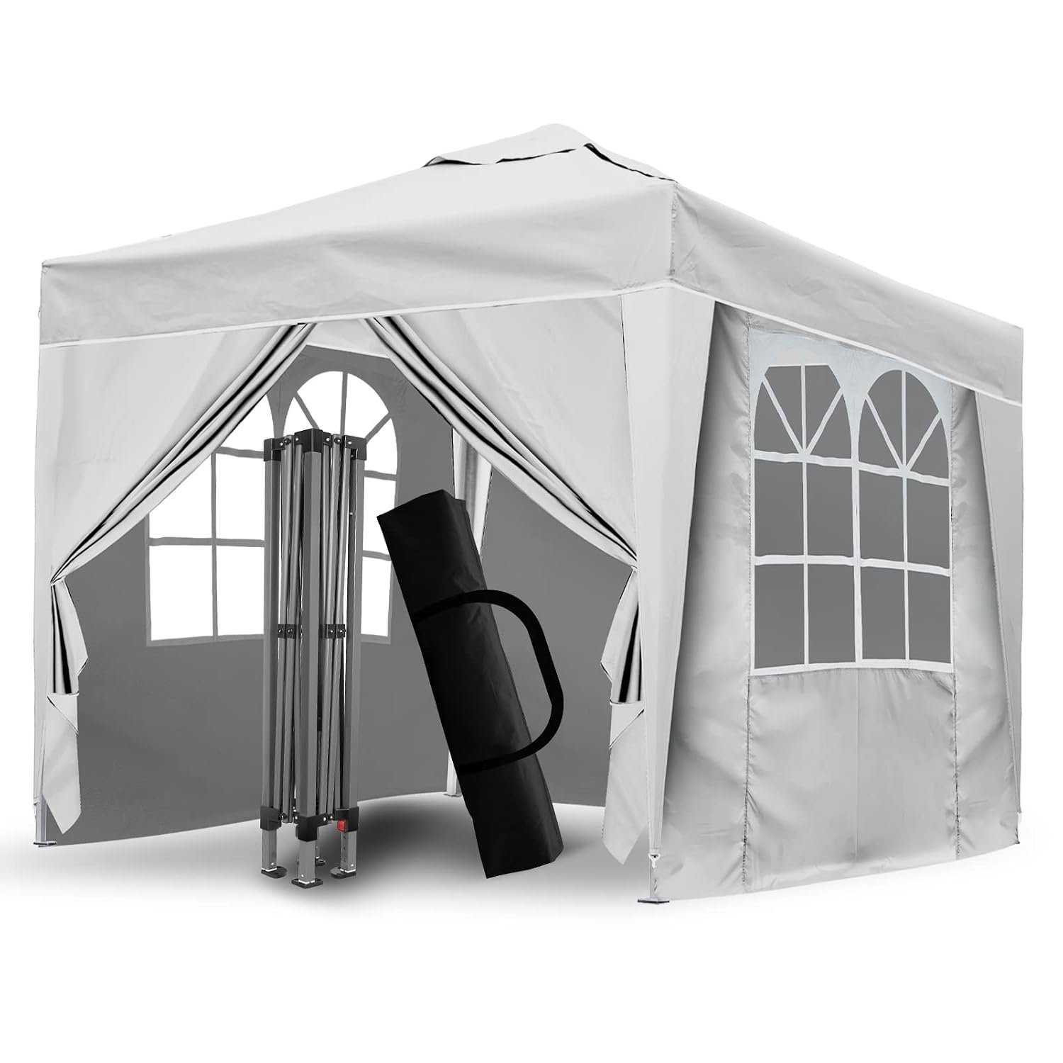 SANHENG Pop Up Gazebo, Pop Up Tent with Weights, Fully Waterproof, All Weather Gazebo ideal for Outdoor Party Camping (3x3m,White)