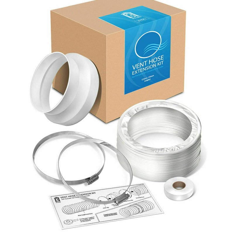 AIR CON 4M VENT HOSE EXTENSION KIT DUCT PIPE KIT COMPLETE for TROTEC