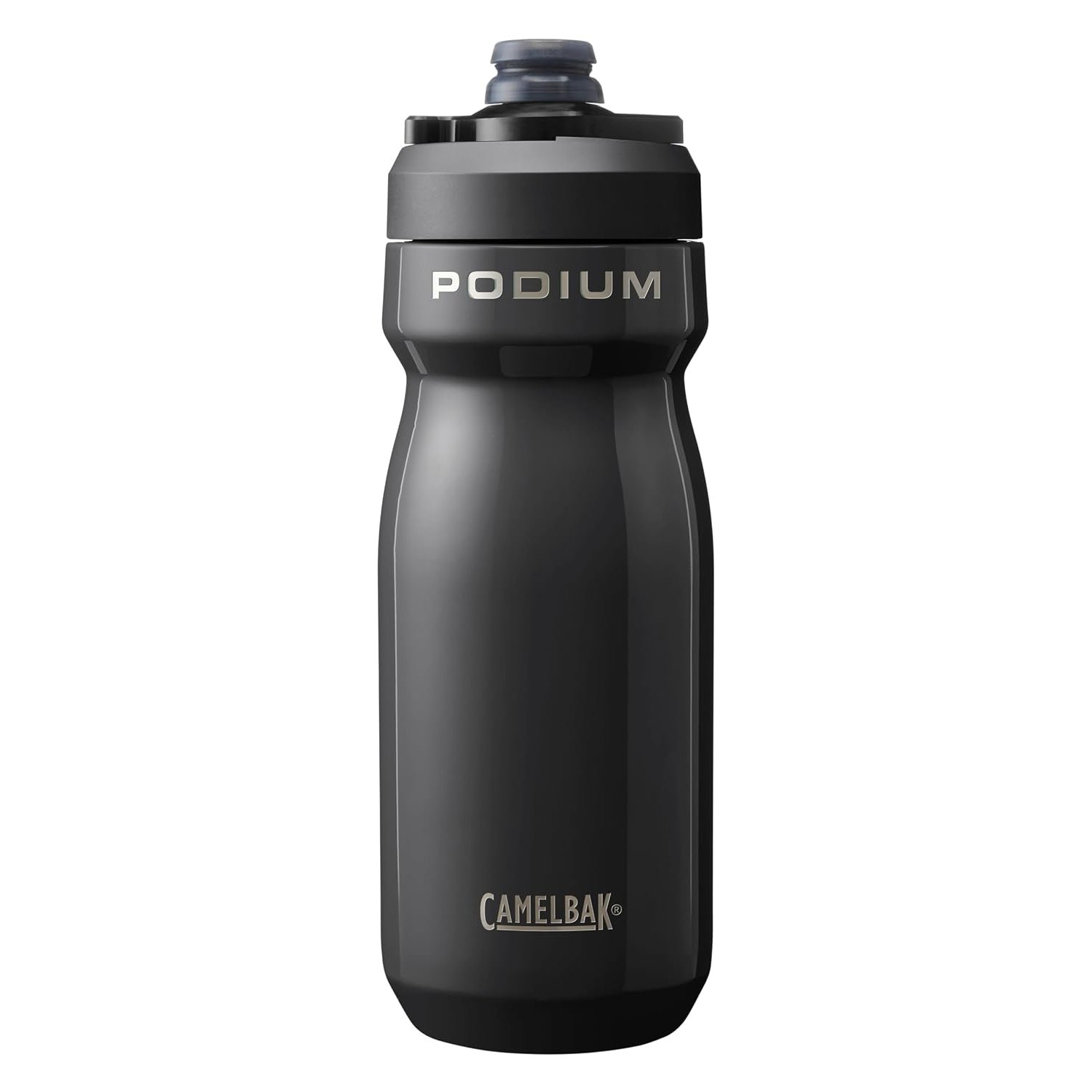 Camelbak Podium Insulated Steel 530ml – bike bottle – stainless steel 18/8 – double-walled vacuum insulation – high flow – leak-proof – lightweight – black, size: OS