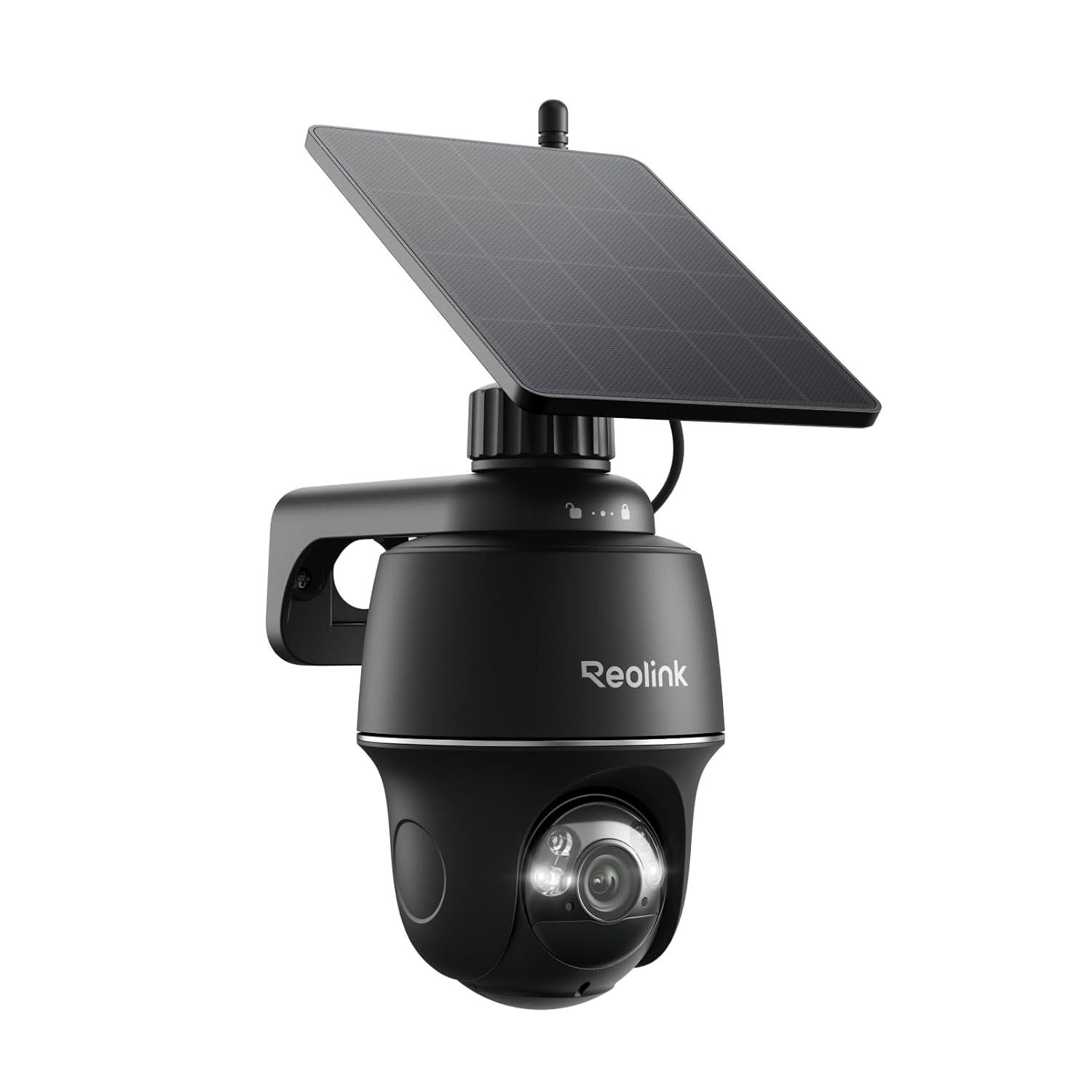 Reolink Security Camera Outdoor Wireless, Argus PT 5MP+Solar Panel with 360° Pan-Tilt View, 2K Night Vision, 2.4/5Ghz WiFi, Solar Security Camera with Person/Vehicle Detection, Two-Way Audio, Black
