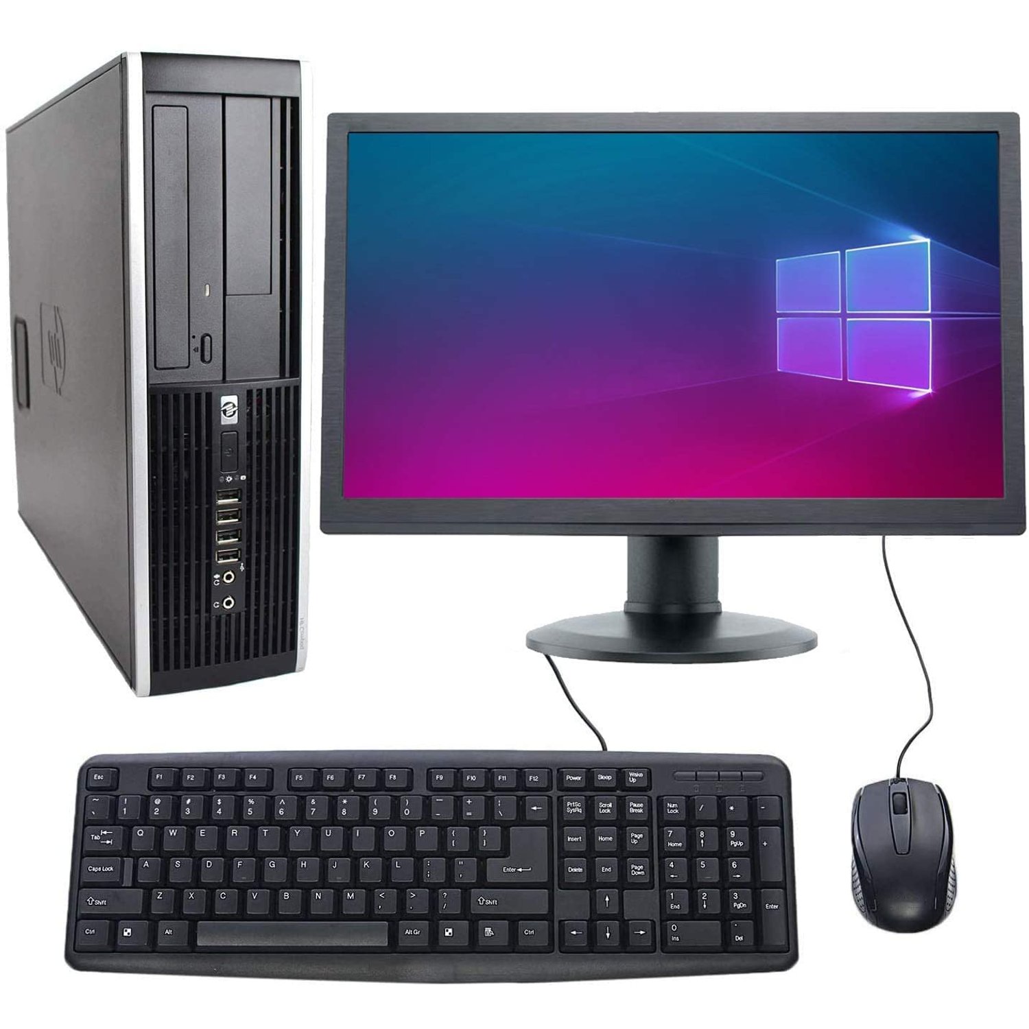 Complete set of 21.5in Monitor and HP 8300 SFF Quad Core i5-3470 8GB 256GB SSD WiFi Windows 11 64-Bit Desktop PC Computer (Renewed)