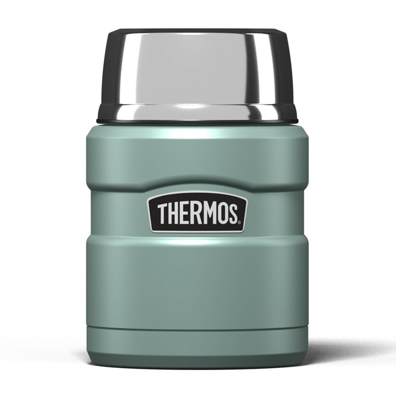 Thermos Stainless King Food Flask, 470ml Capacity - Sleek Multi- Purpose Flask for Daily Food Prep - Durable Stainless Steel with Classic Duck Egg Finish - Ideal for On-The-Go Meals & Drinks