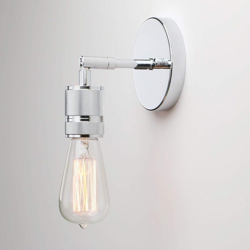 Yosoan Lighting Vintage Up/Down Wall Light Industrial Antique Wall Lamp Fitting Fixtures,Wall Sconce Edison Lamp for Kitchen, Hall, Dining Room, Bedroom,Bar, Restaurants, Coffee Shop (Chrome)