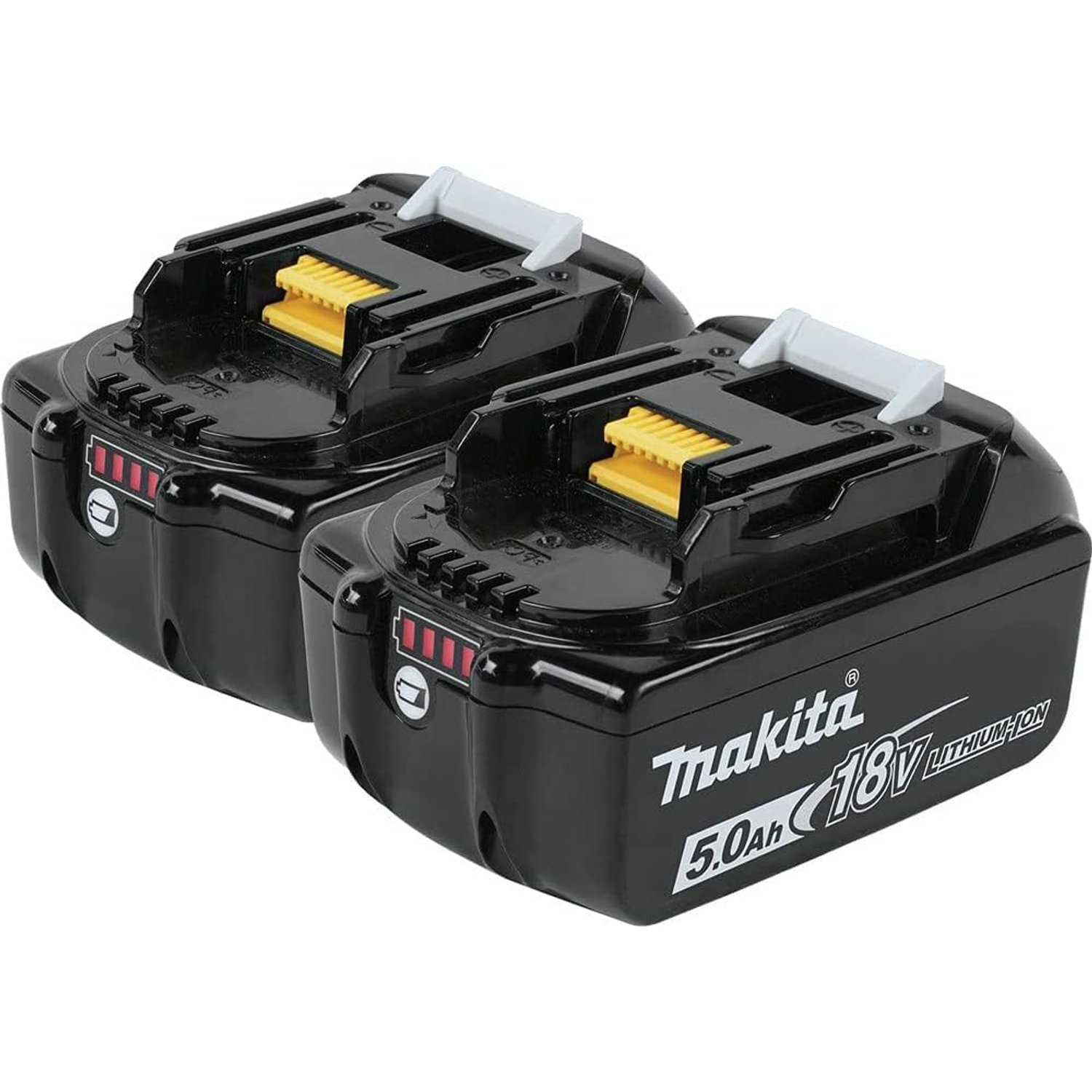 Makita Genuine BL1850B 18V 5.0Ah Battery Twin Pack for Makita DJR183Z, DJR185Z, DJV180Z, DJV181Z, DSS610Z, DSS611Z, DTD152Z, DTD154Z, DTM50Z, DTM51Z