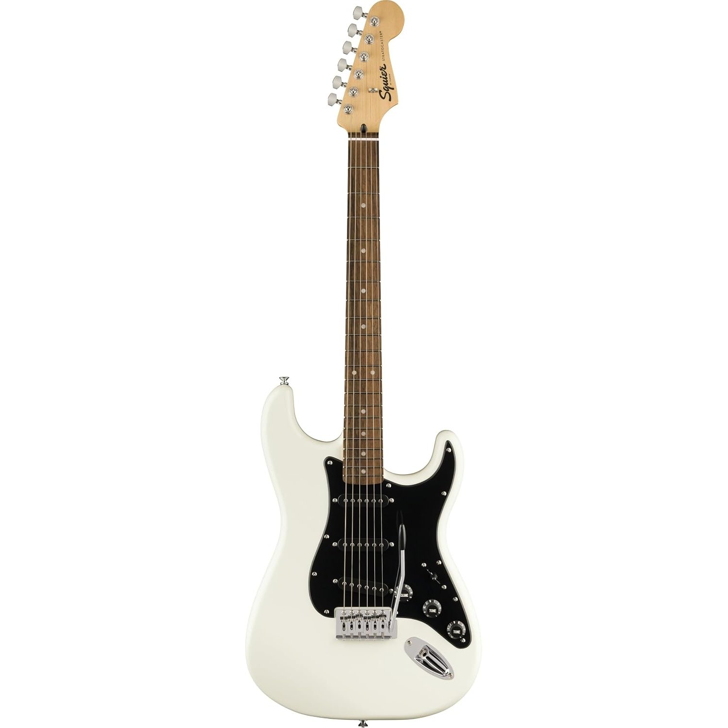 Squier by Fender Sonic Stratocaster Electric Guitar, Easy-to-play Neck and Body for Beginners, with Free Virtual Lessons, Arctic White