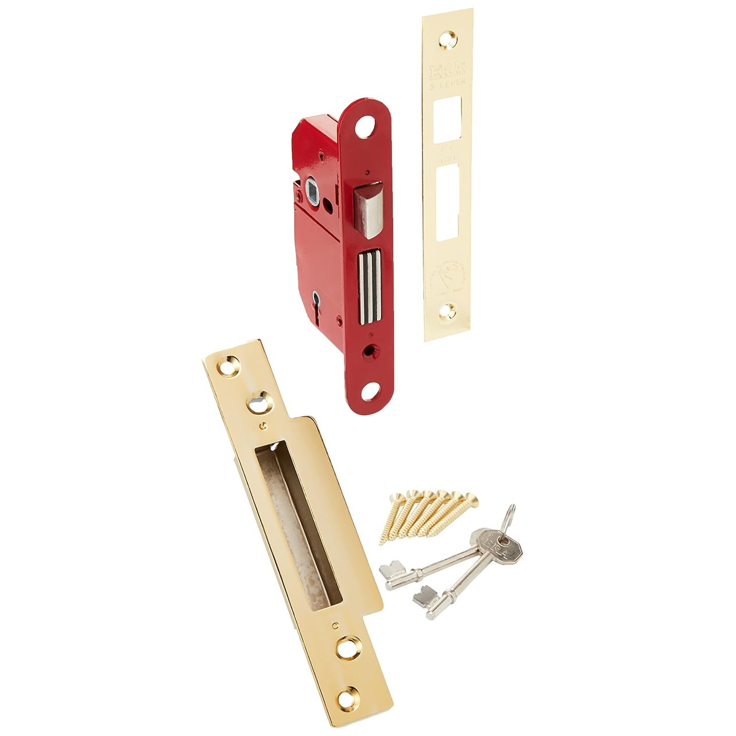 ERA Fortress BS 3621 2.5-inch/ 64mm 5 Lever Maximum Security Mortice Sashlock - Brass Effect