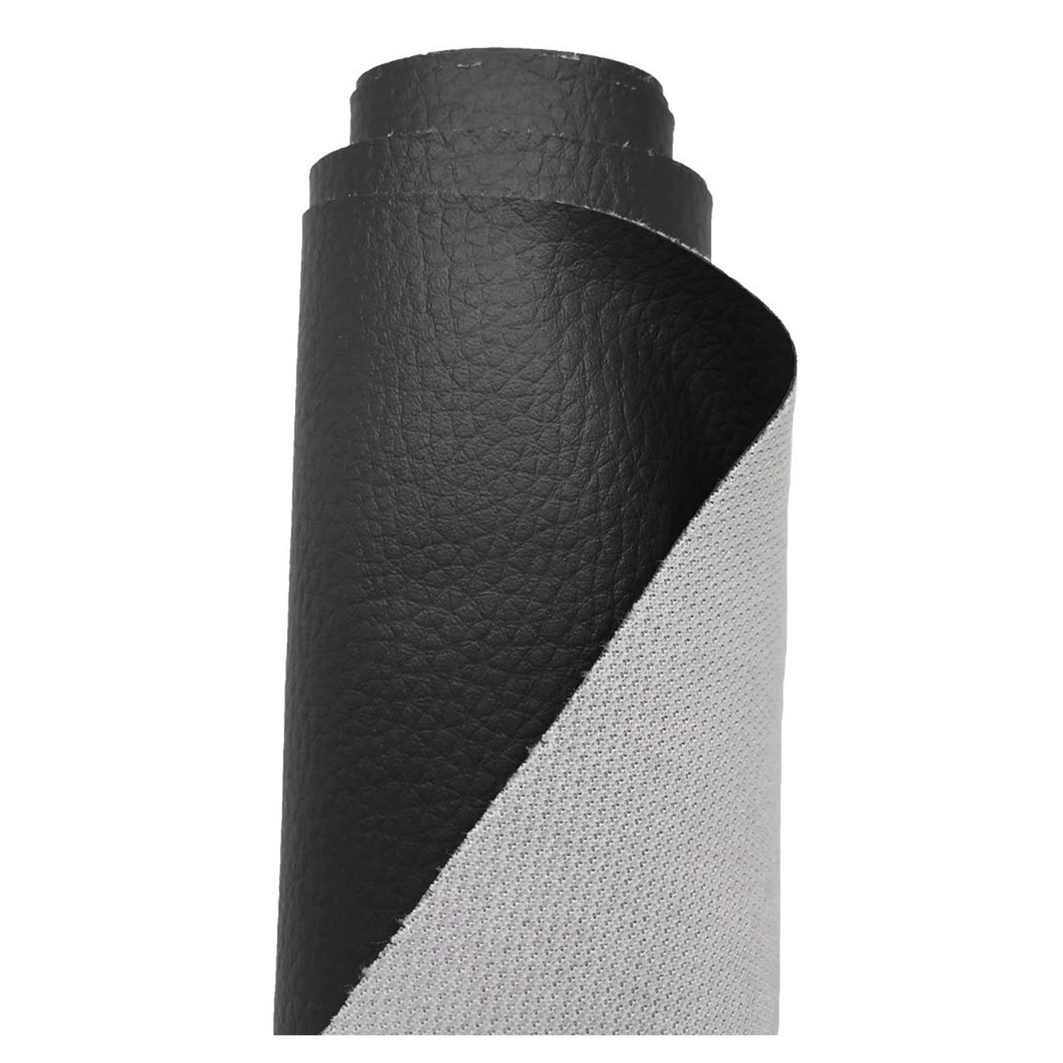 A-Express Grained Faux Leather Fabric Waterproof Heavy Duty Leatherette Vinyl Leathercloth Upholstery Textured Material - Black 2 Metres 200cm x 140cm