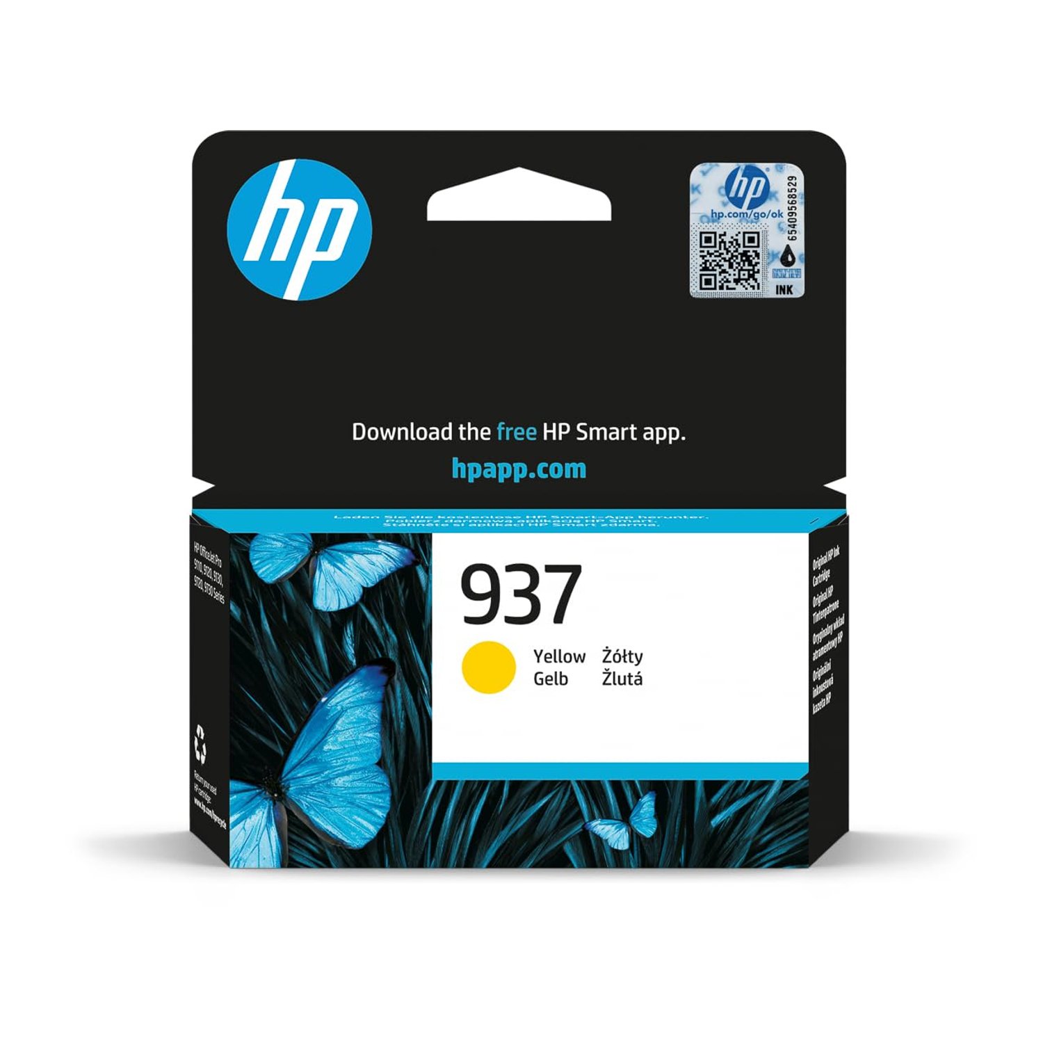 HP 937 Yellow Original Ink Cartridge - Original - Ink Cartridge OfficeJet Pro 91xx, 97xx
