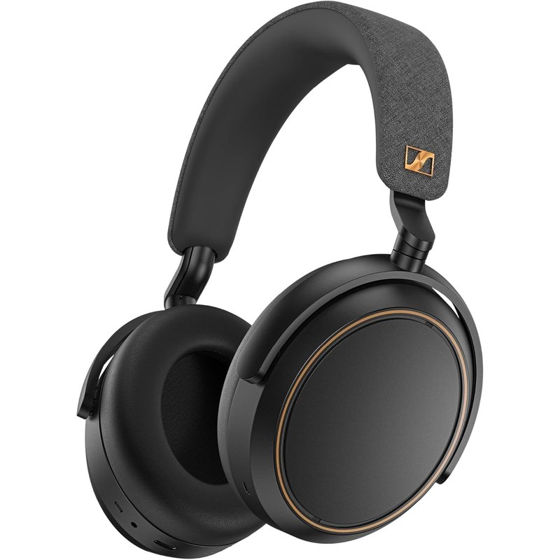 Sennheiser MOMENTUM 4 Wireless Noise Cancelling Headphones Bluetooth Headset for Crystal-Clear Calls with Adaptive Noise Cancellation, Up To 60HR Playtime, Folding Design, Black/Copper