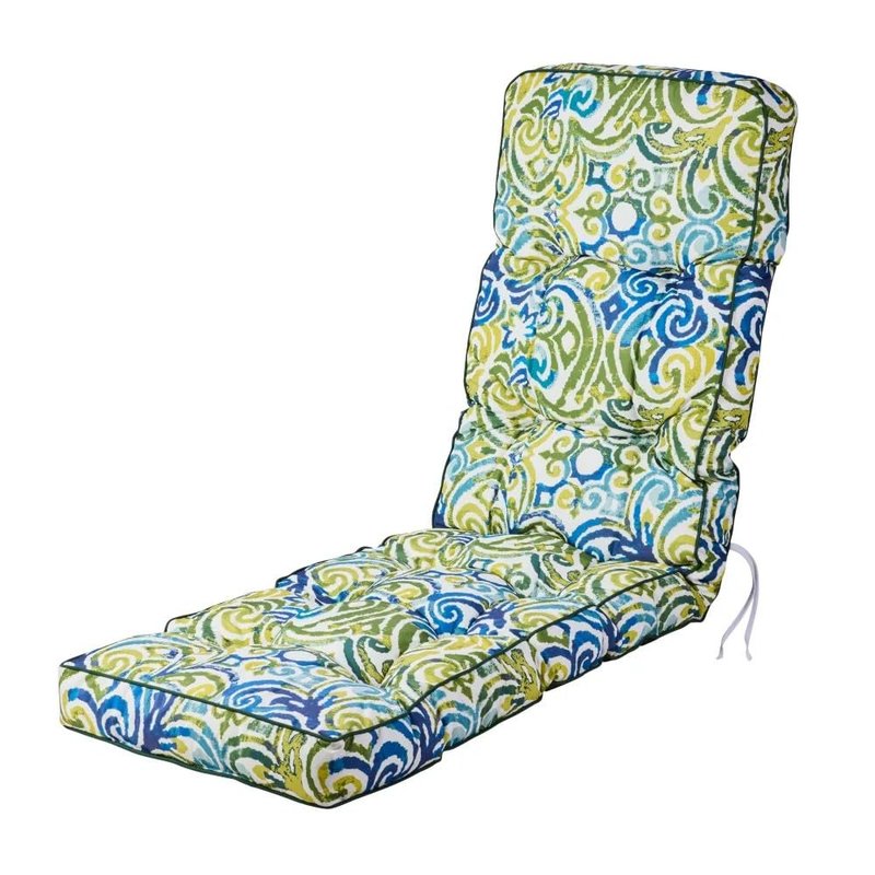Alfresia Relaxer Replacement Cushion – Garden Relaxer Chair Cushion, Classic Style, Tightly Packed Crumb Foam Filling, Use Chairs and Outdoor Furniture, Choice of Colour (Blue Green Multi)