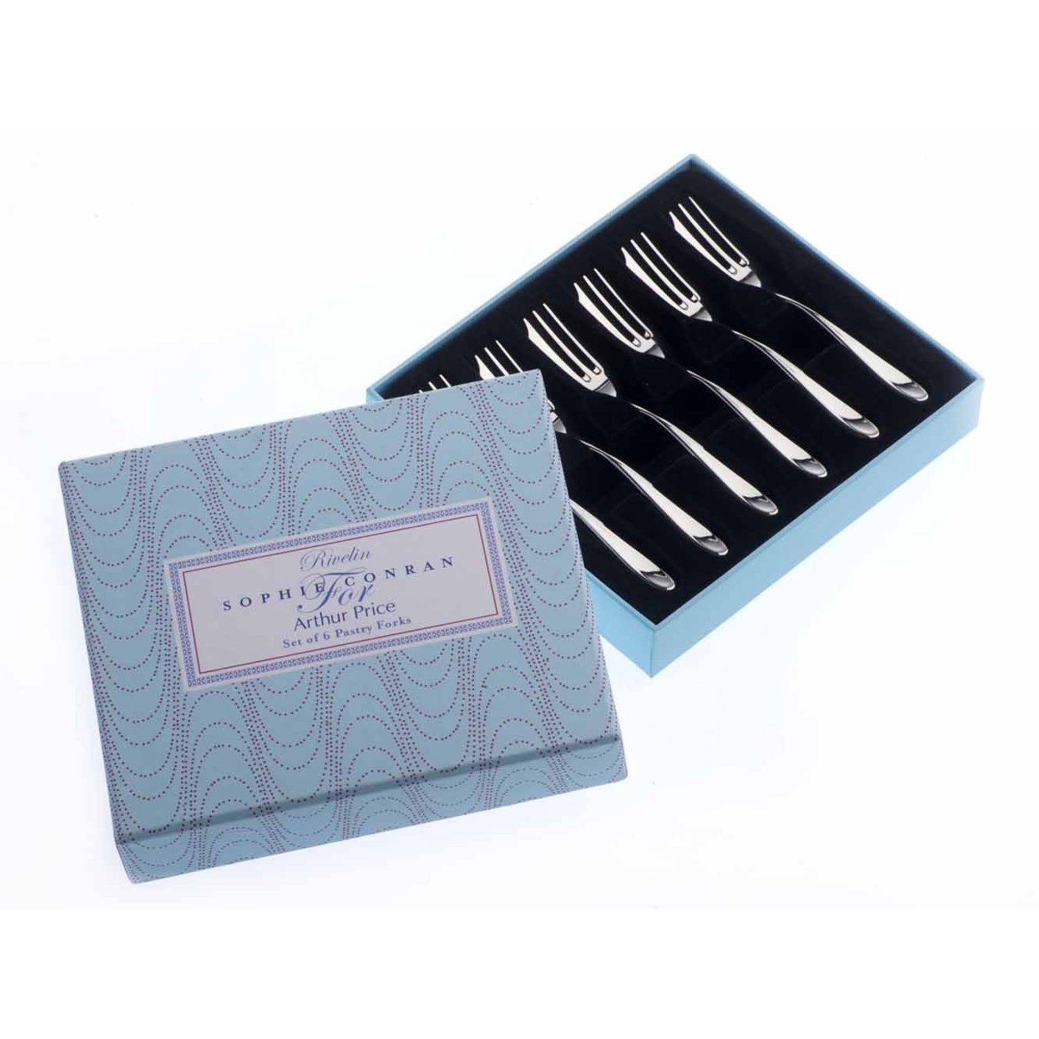 Sophie Conran Rivelin by Arthur Price Pastry Forks (Set of 6), Silver, Siliver