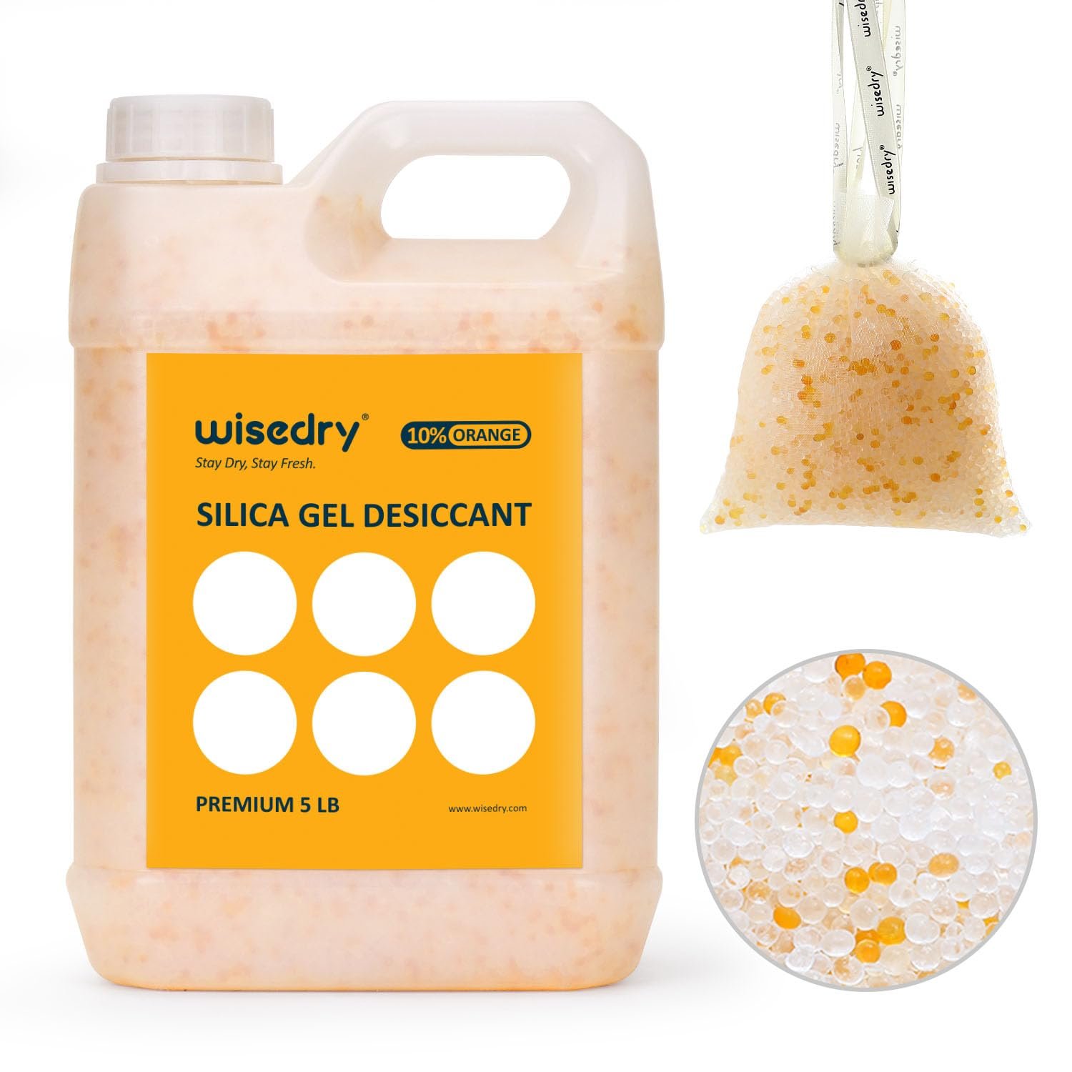 wisedry Silica Gel Beads Reusable - 2.2KG [5 LBS… view 1