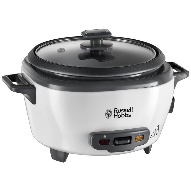 Russell Hobbs Electric Rice Cooker - 1.2kg (6 Portion - 145g per serving) Removable non stick bowl, Dishwasher-safe bowl & lid, Steamer basket, measuring cup & spoon inc, Energy saving, 300W, 27030