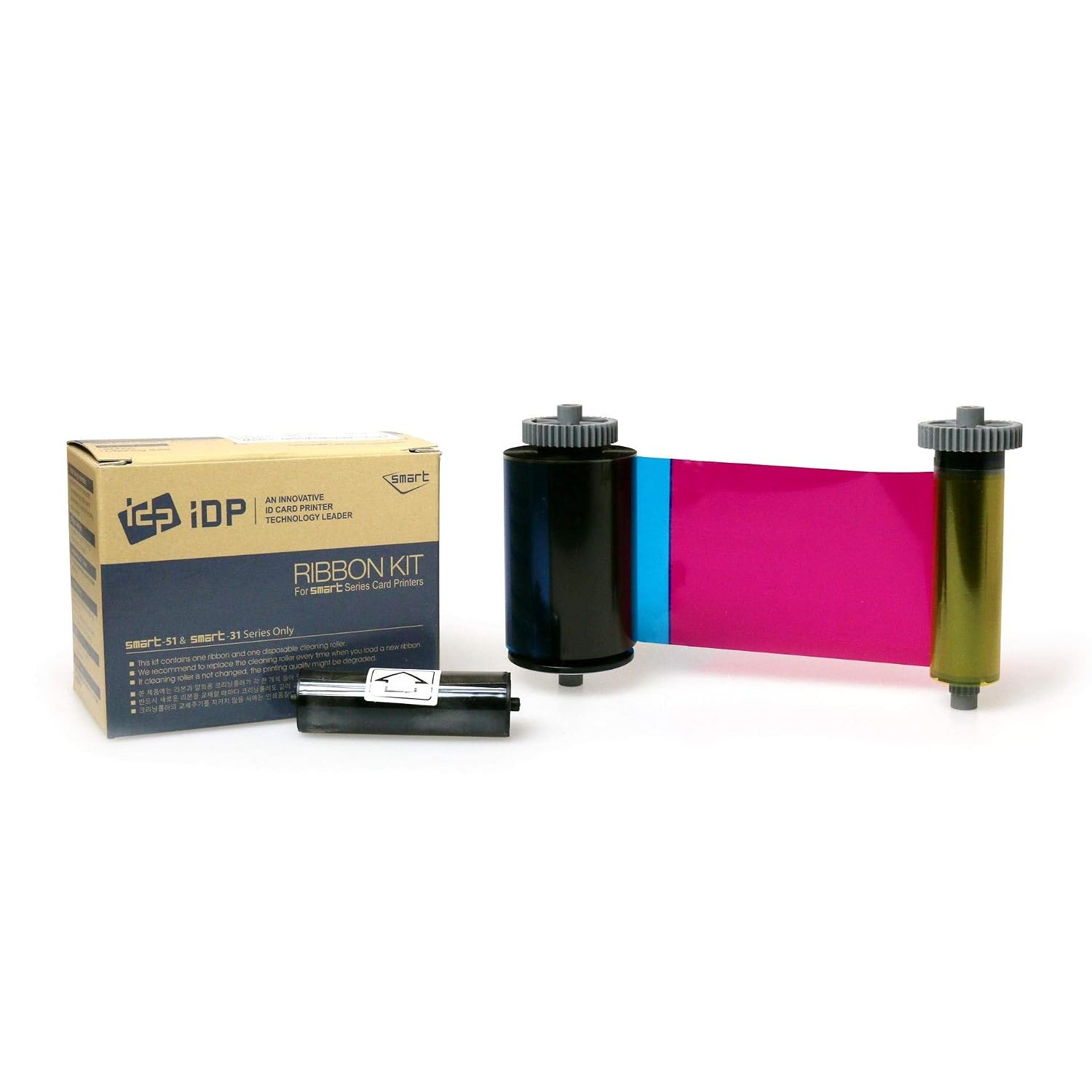 IDP Smart 31/51 YMCKO Printer Ribbon - 250 Prints for Membership ID/Badge Printing Ink
