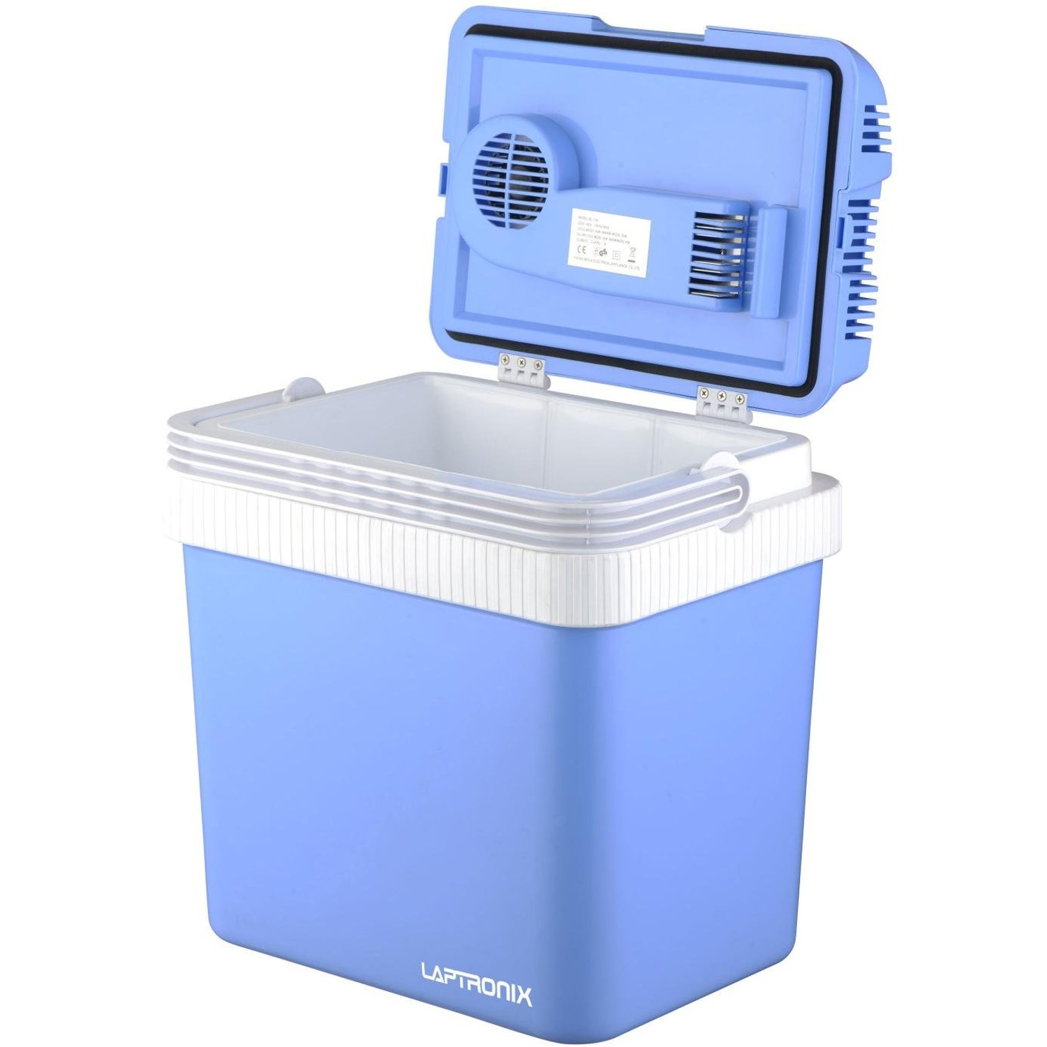 24L Electric Cool Box Cooler for Drinks Food Ice, Hot & Cold Coolbox for Travel Camping Picnic Caravan Festivals, 12V DC &240V AC Adapter CE GS Certified