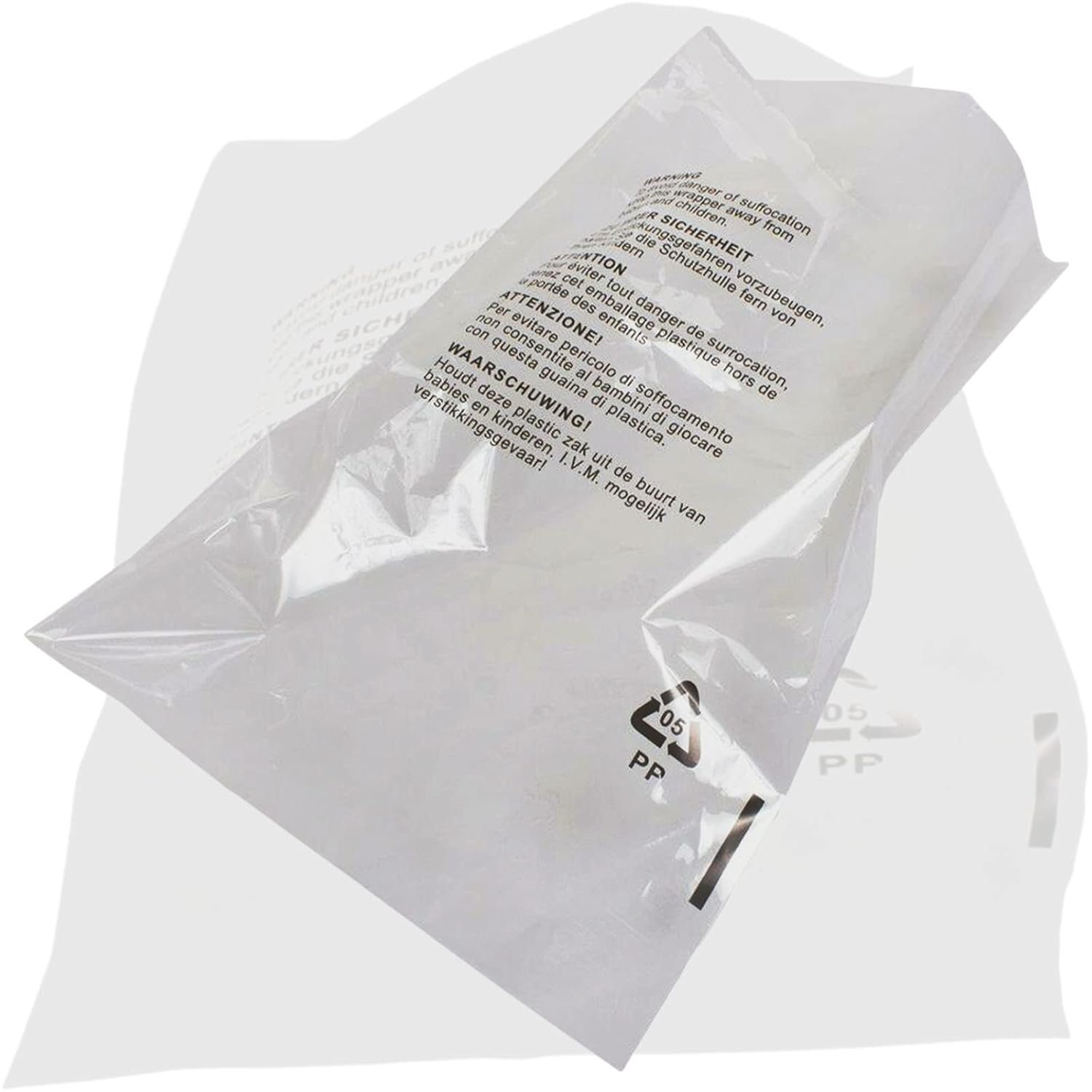 2000 Pack Clear Self-Seal Polypropylene Garment Bags (12 x 16 Inch), Transparent Clothing Packaging & Display Bags with 5-Language Suffocation Warning