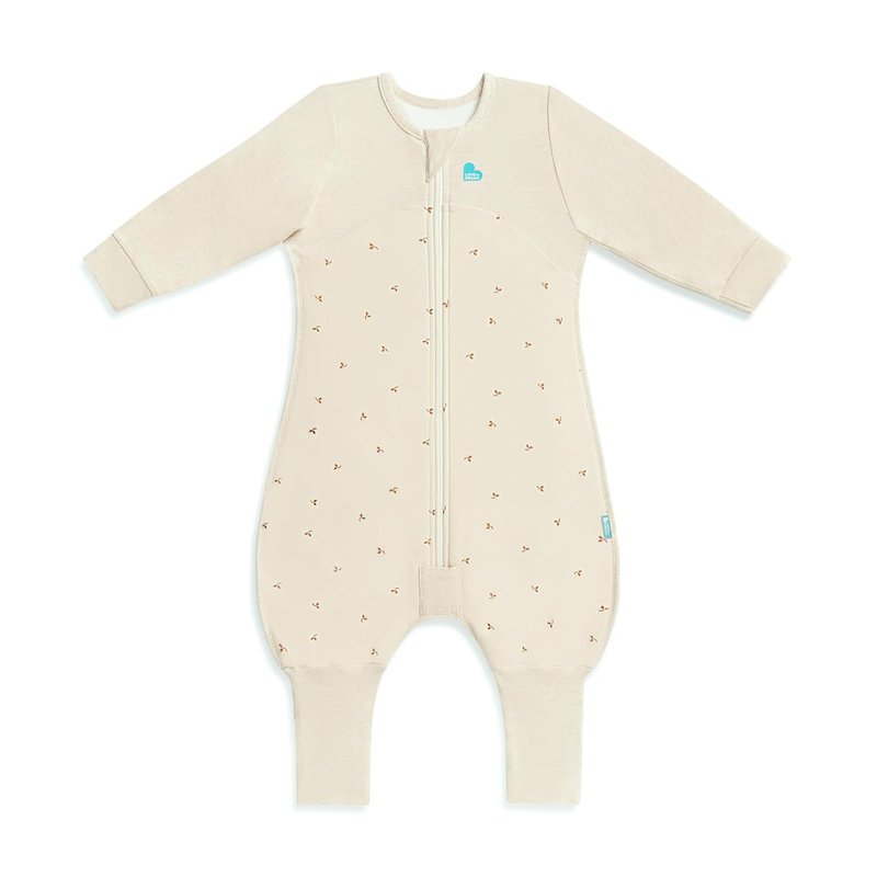 Love To Dream™ Sleep Suit with Legs, 3-4 Years - Twigs Oatmeal | Long Sleeve, Lightweight Wearable Blanket | 1.5 Tog Ideal for All-Year Use (18–22°C) | Machine Washable Cotton Fleece & Double Zip