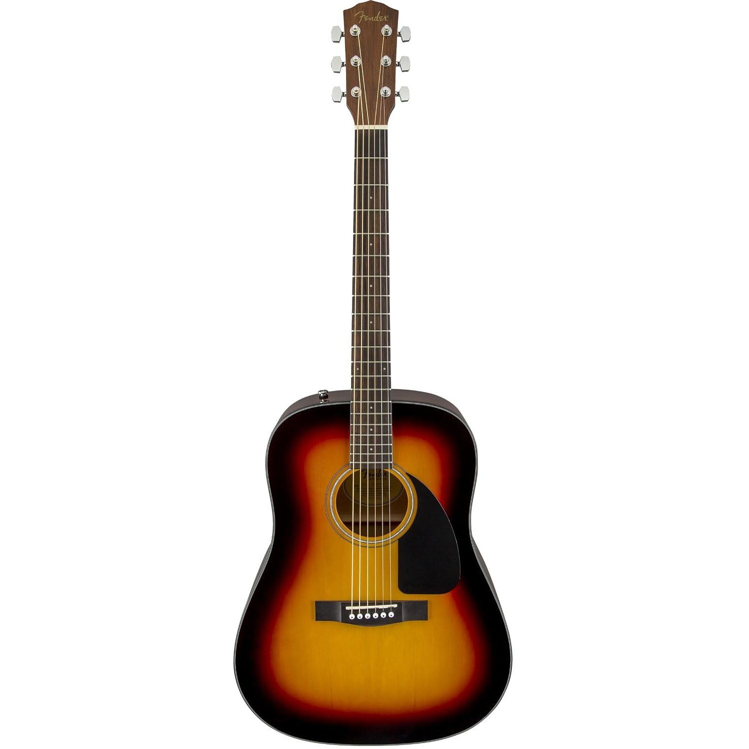 Fender CD-60 Dreadnought Acoustic Guitar, Ideal for Beginners, with Free Virtual Lessons, Easy-to-play Neck and Spruce Top, Sunburst