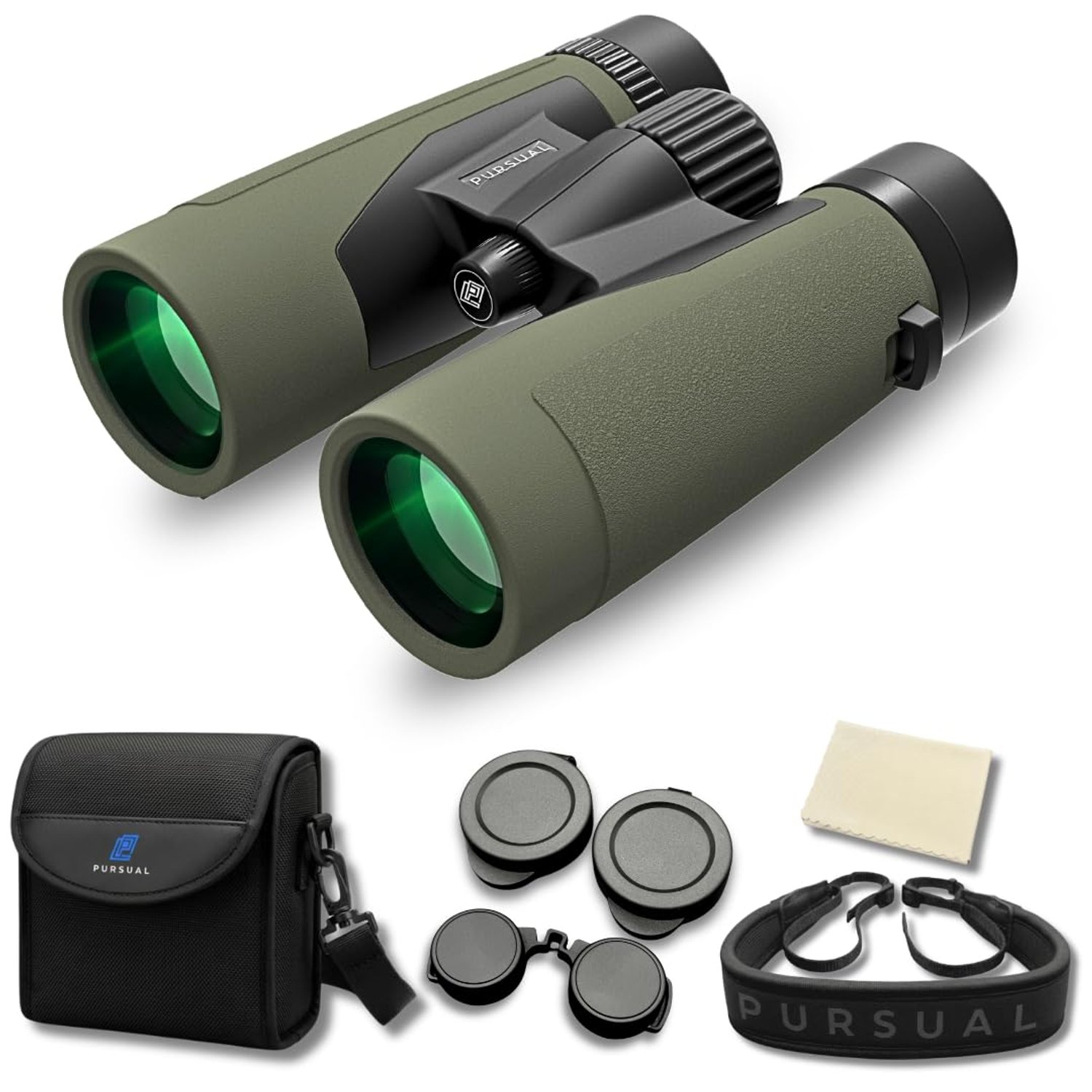 PURSUAL 10x42 Compact Binoculars for Adults High Power for Bird Watching, Hiking, Hunting, Concerts, Travel & Outdoor Adventures. Lightweight & Waterproof providing Crisp, Clear & Bright Images