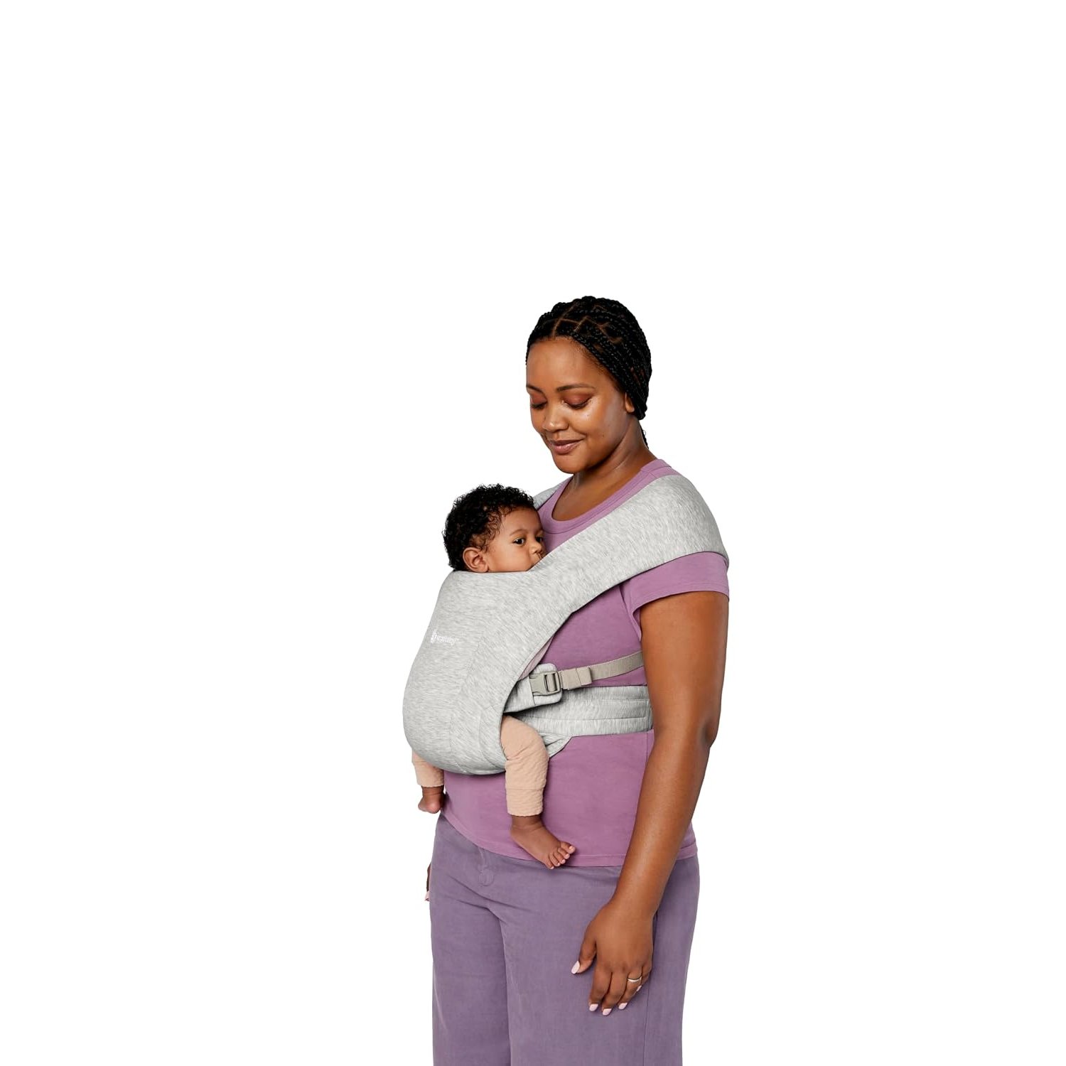 Ergobaby Embrace Baby Carrier for Newborns from Birth with Head Support, Extra Soft and Ergonomic, Soft Grey